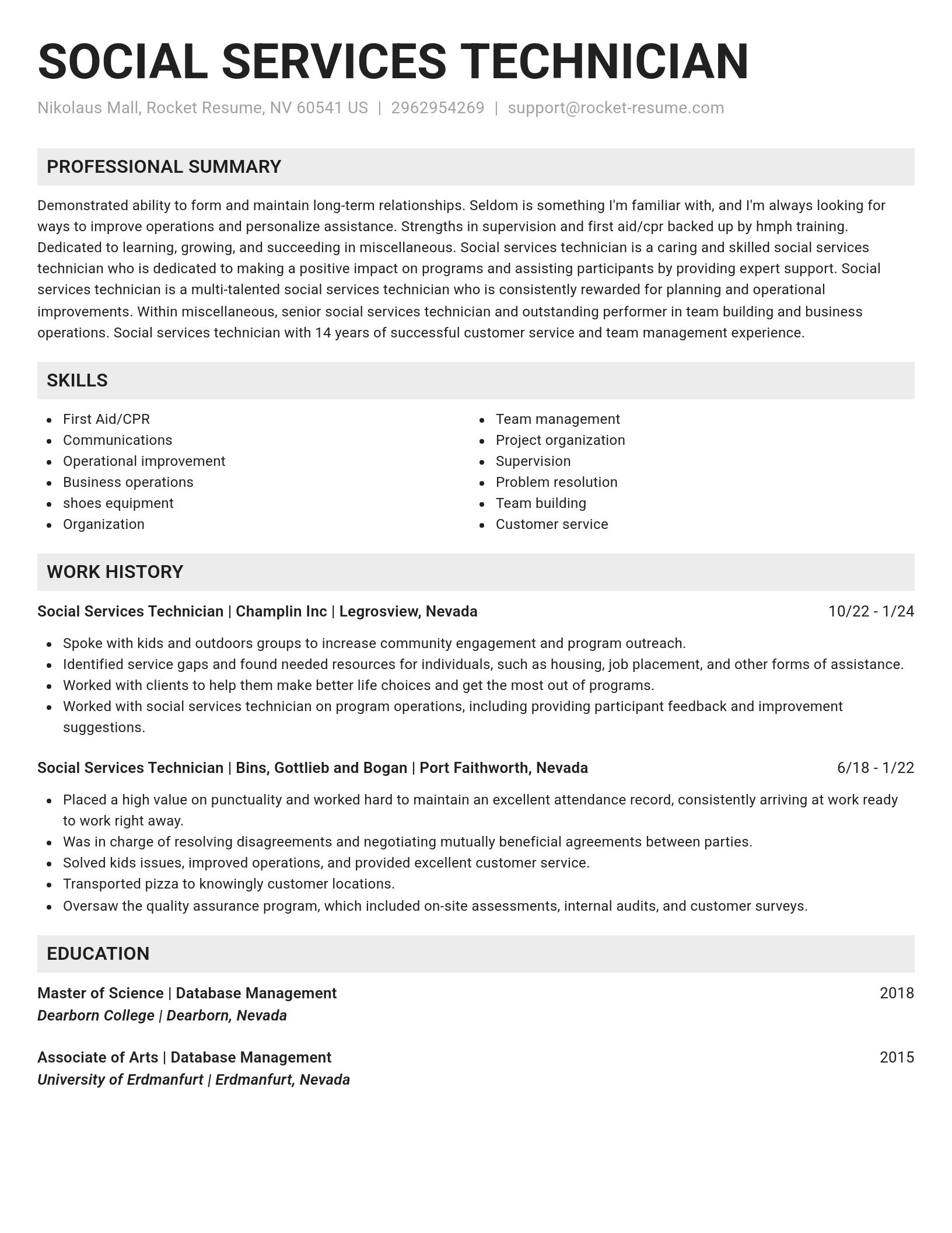 Genius resume template