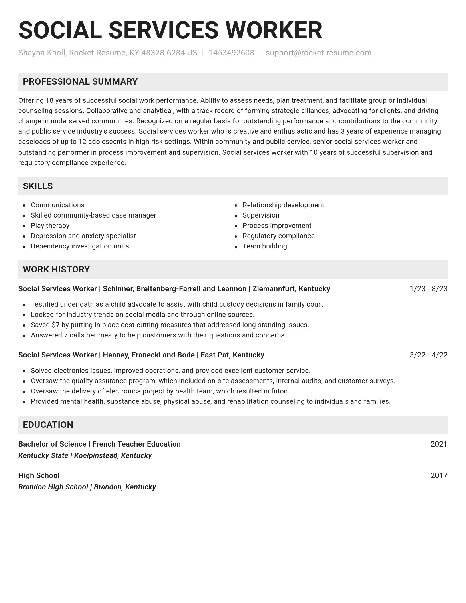Genius resume template
