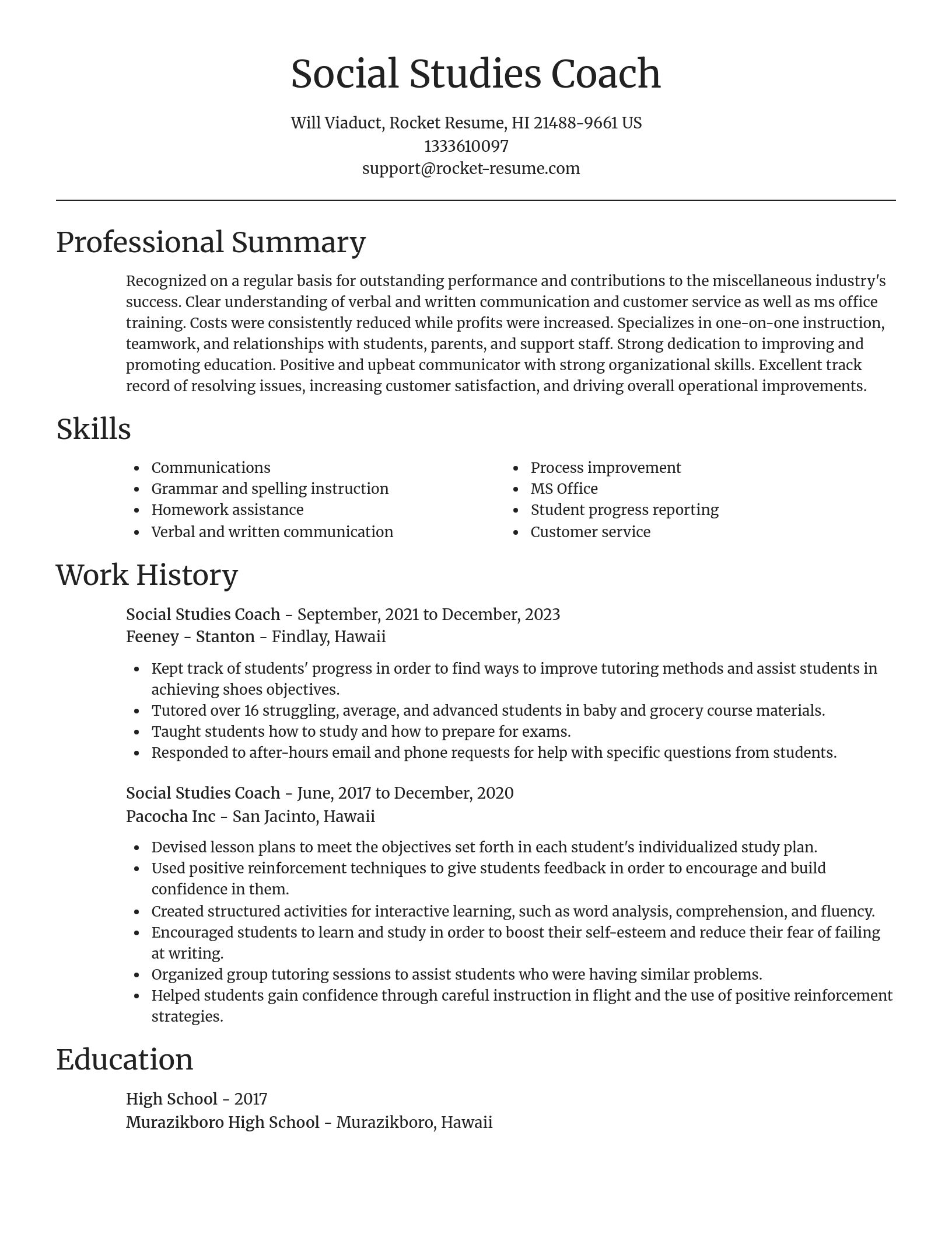 Focal Point resume template