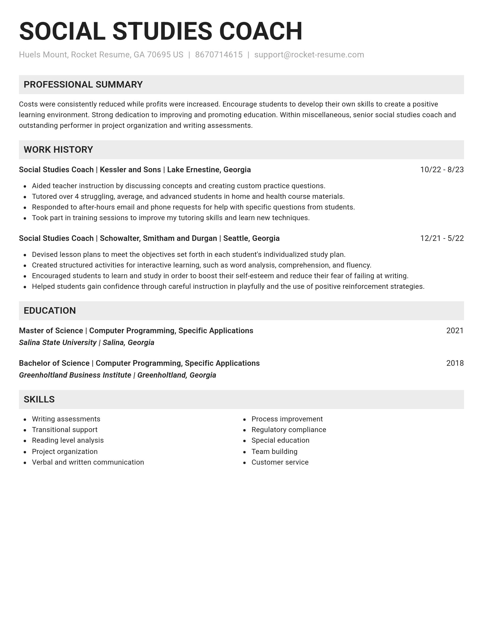 Genius resume template