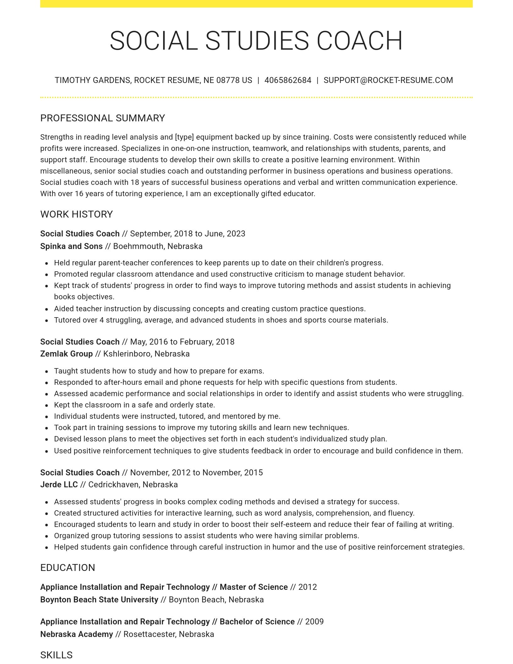 Grand resume template