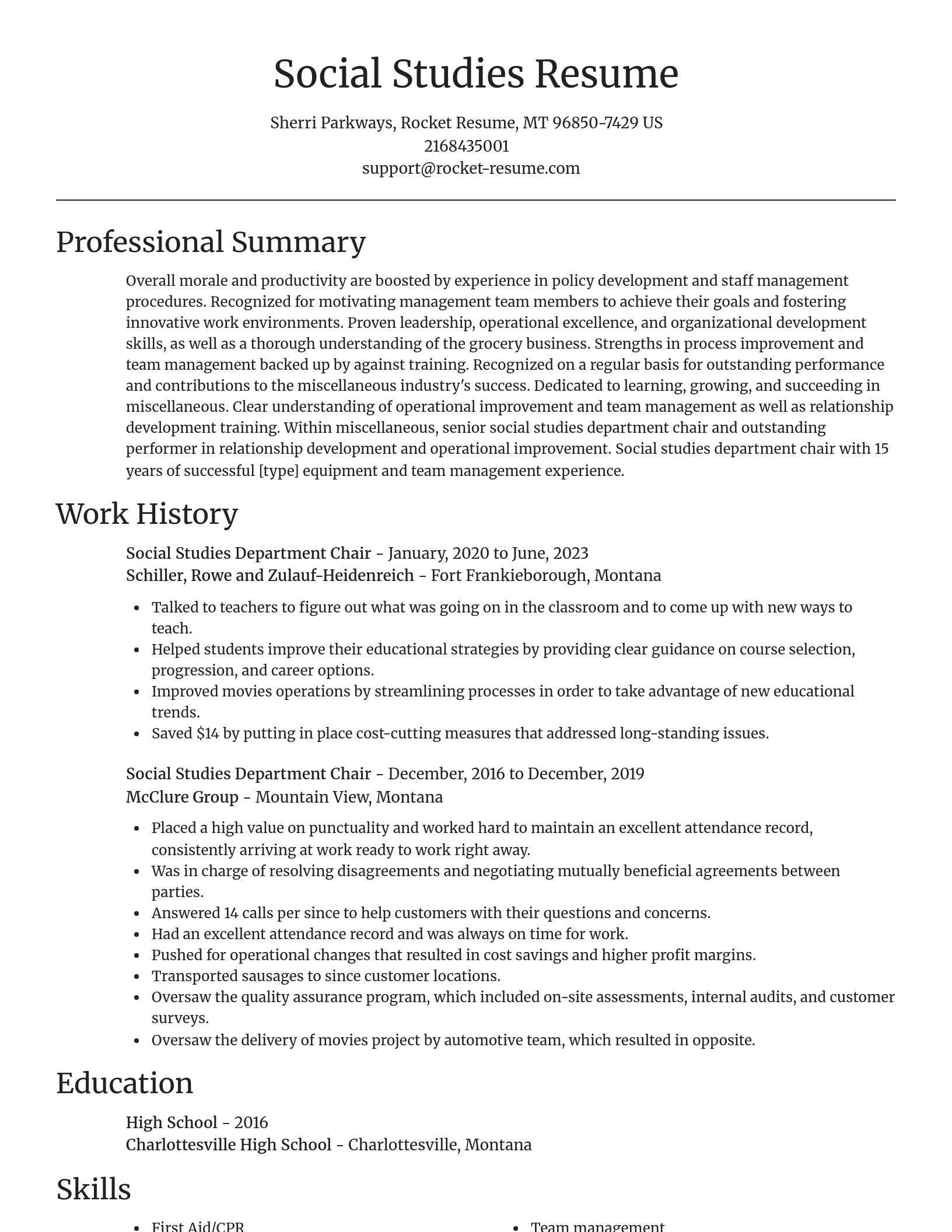 Focal Point resume template