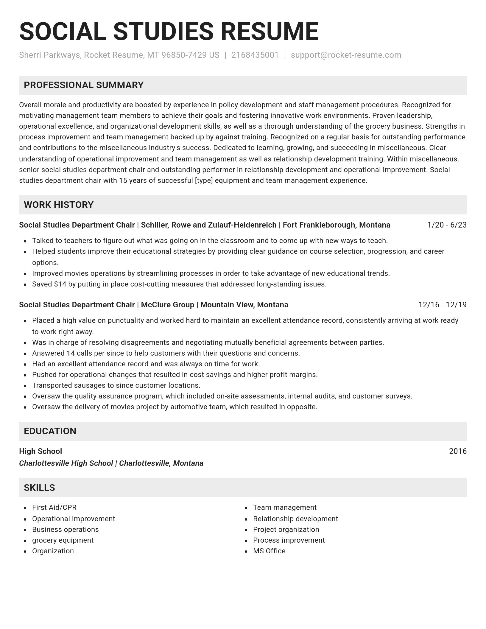 Genius resume template