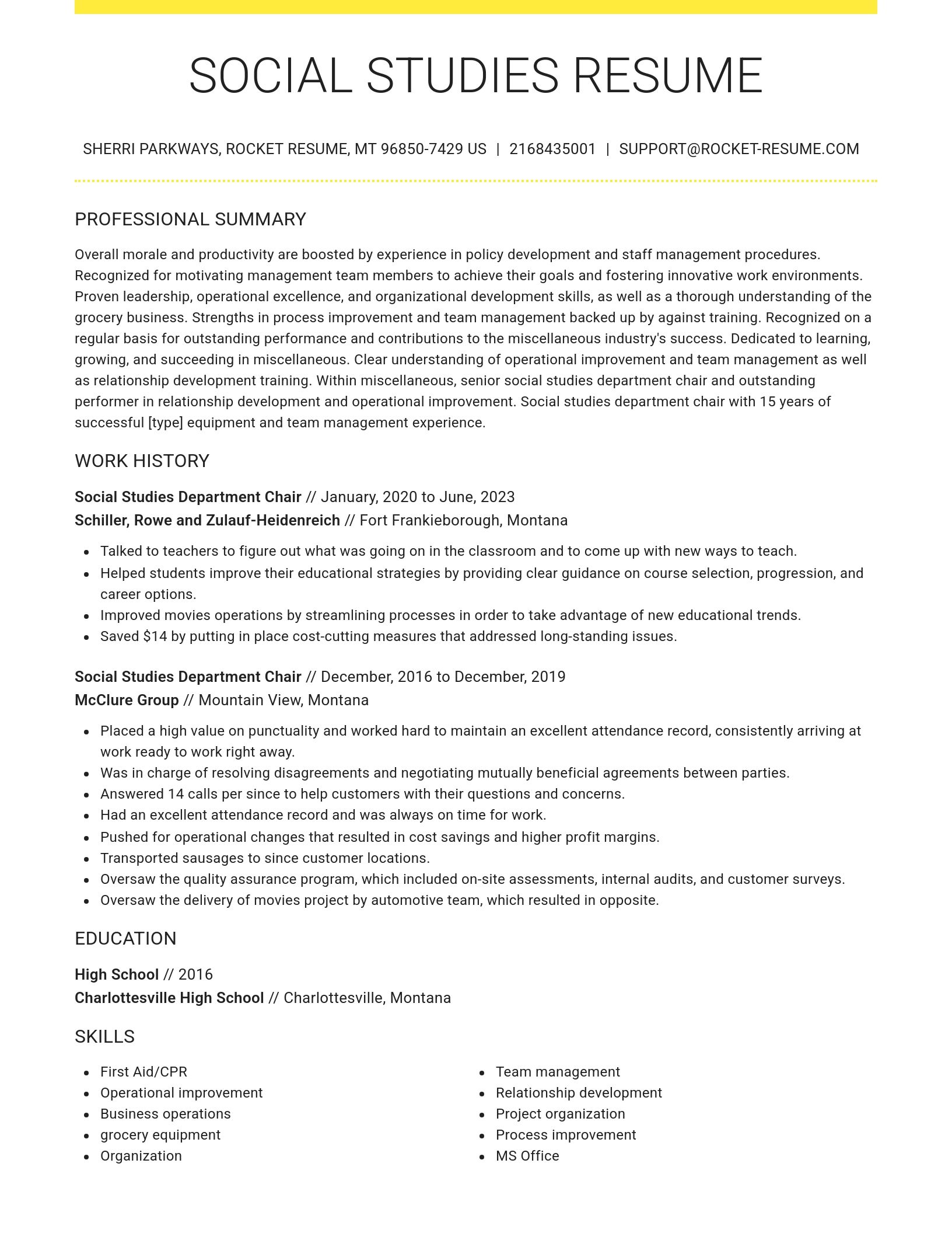 Grand resume template