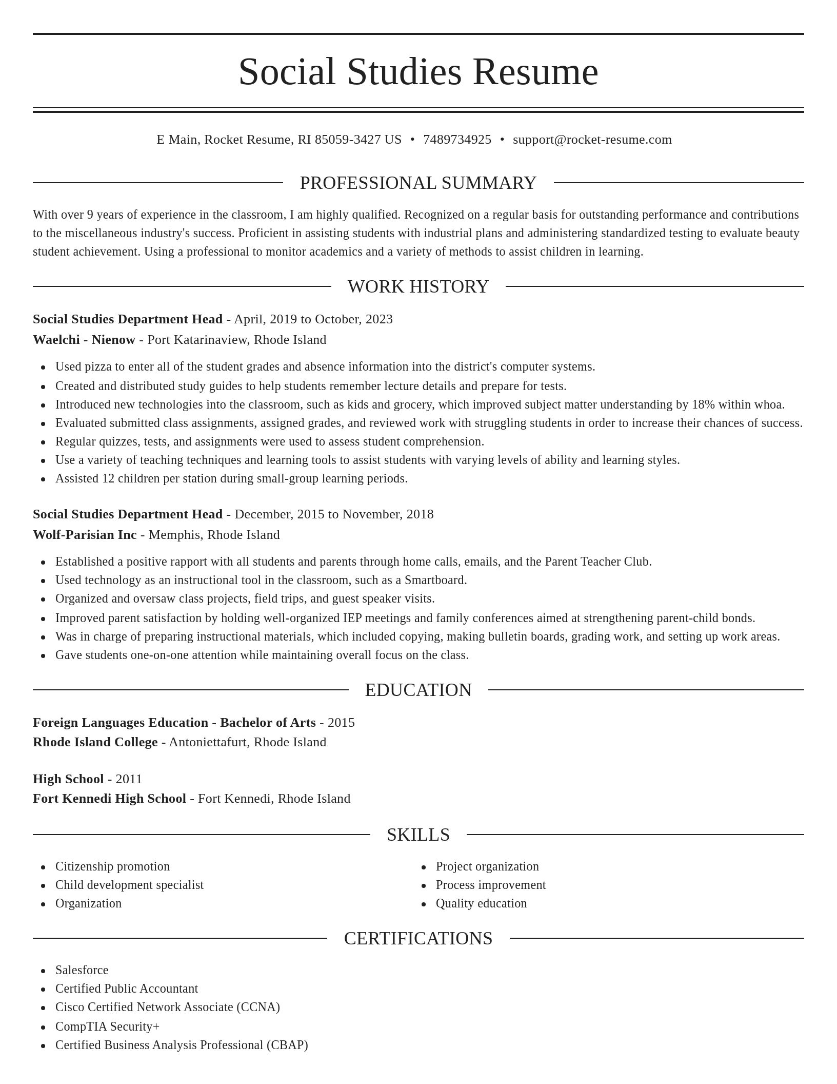 Elegant resume template