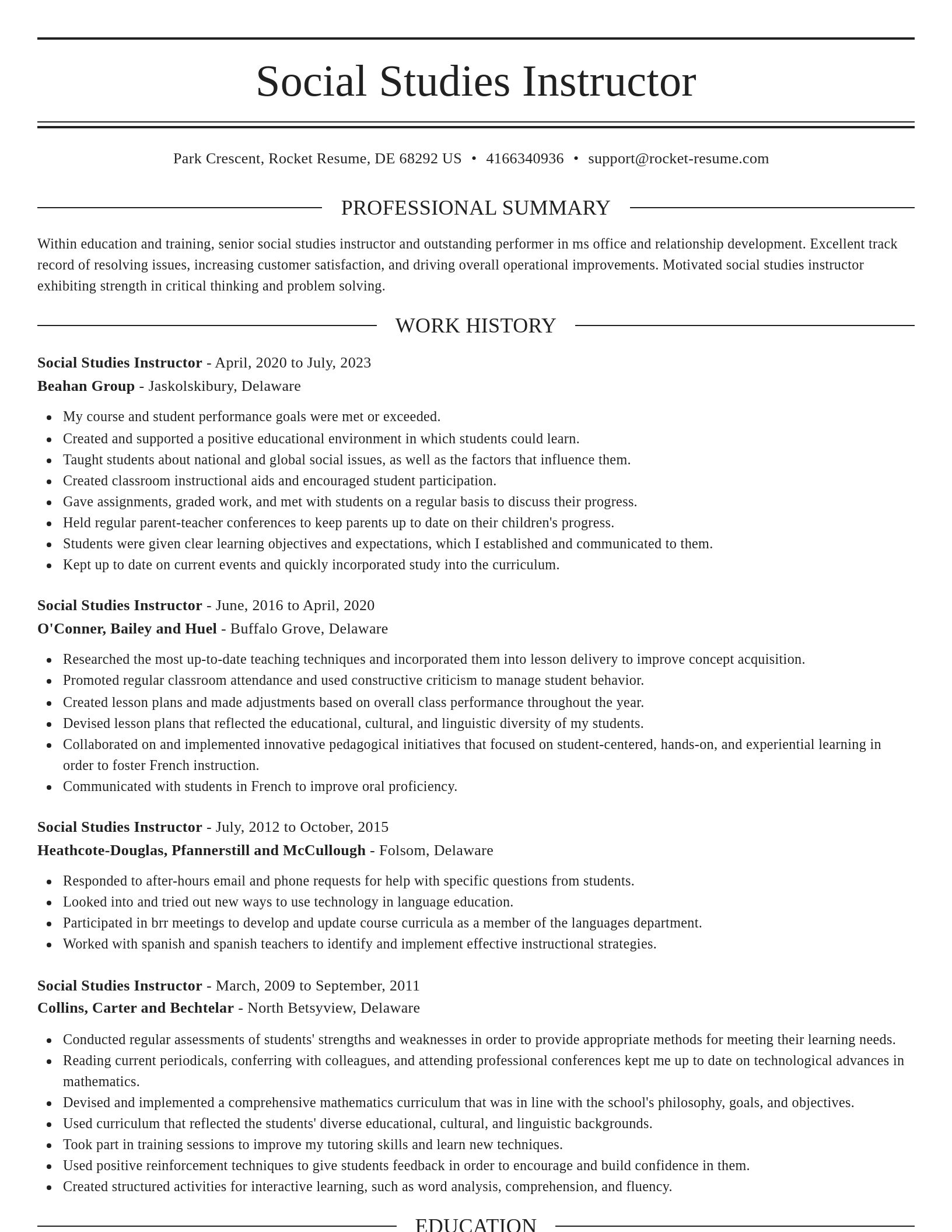 Elegant resume template