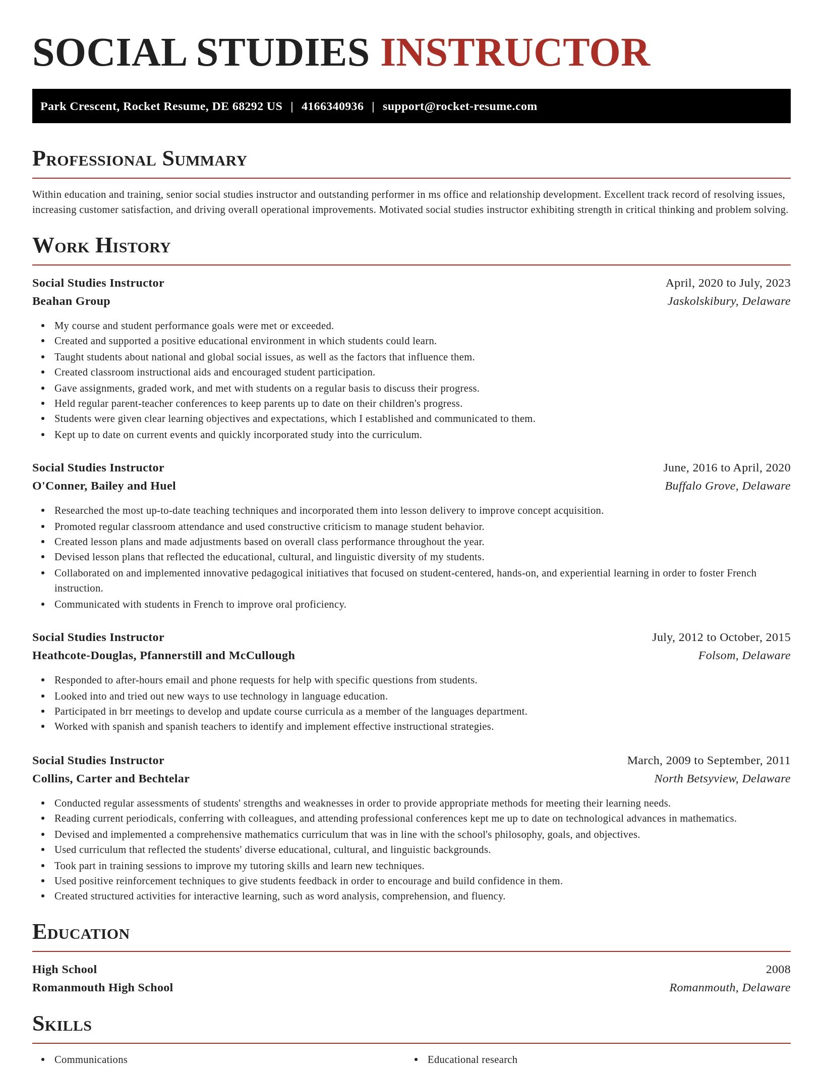 Exquisite resume template
