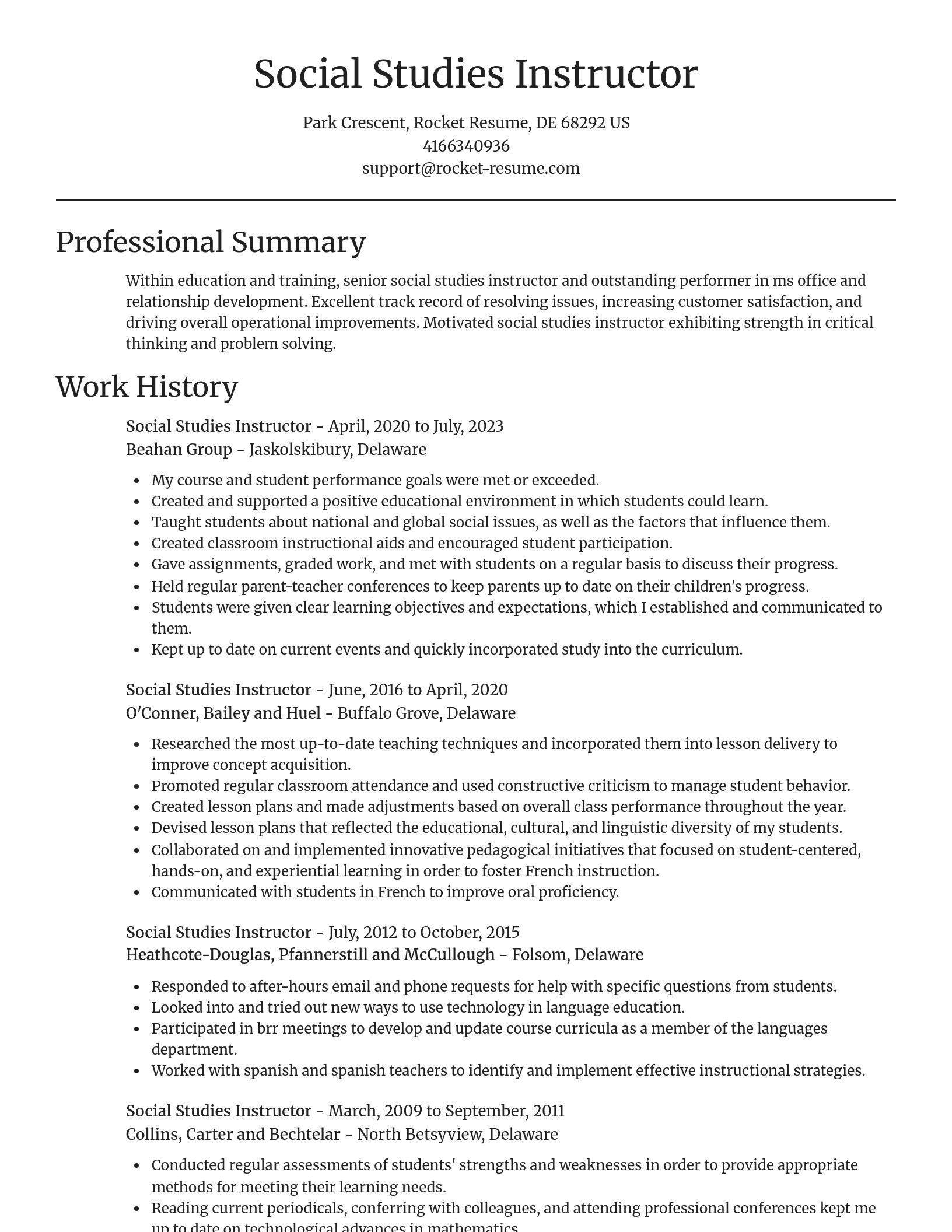 Focal Point resume template