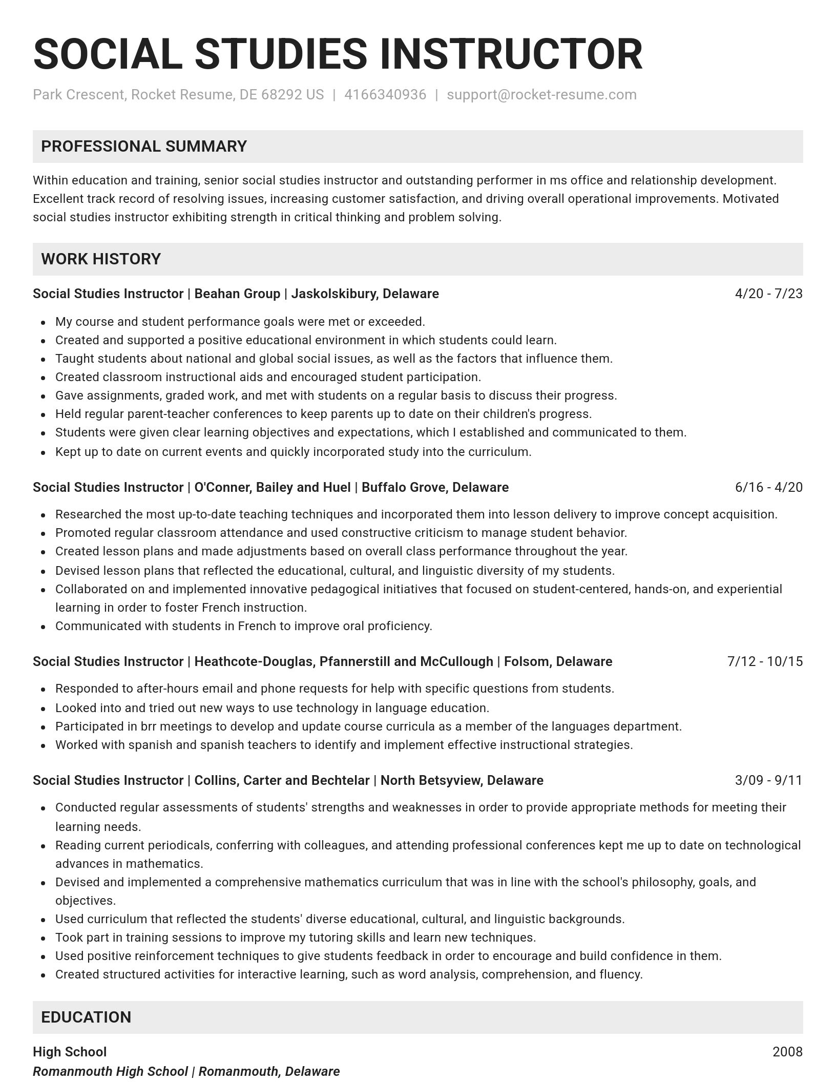 Genius resume template