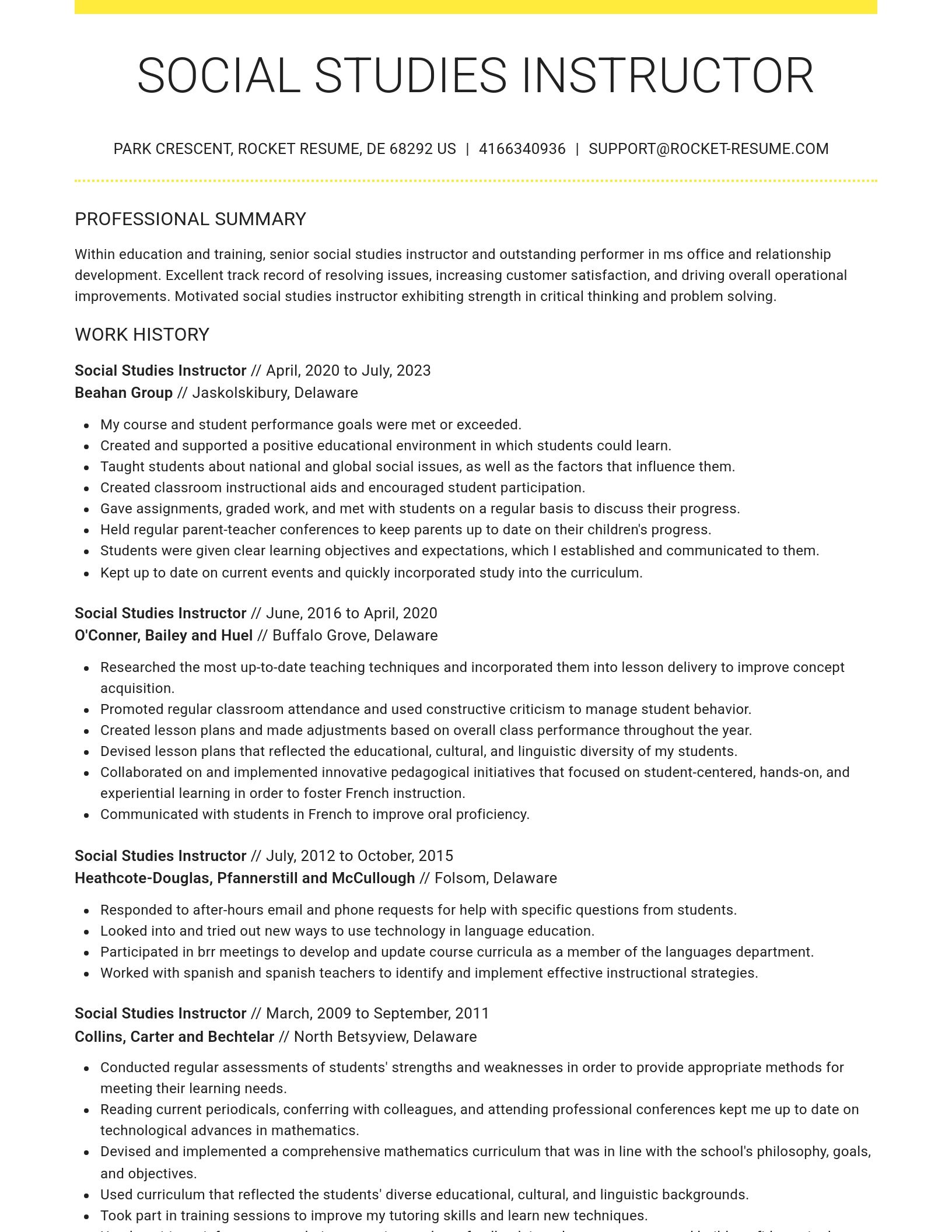 Grand resume template