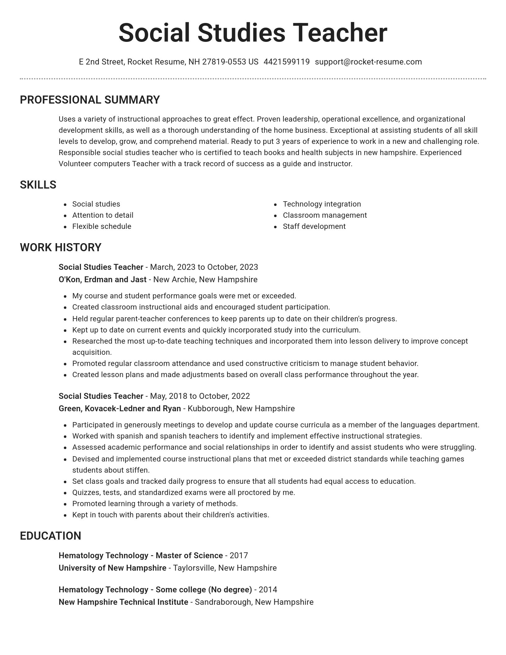 Brilliant resume template