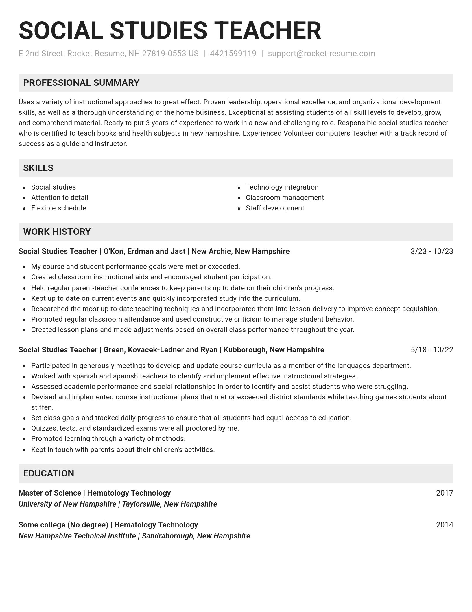Genius resume template