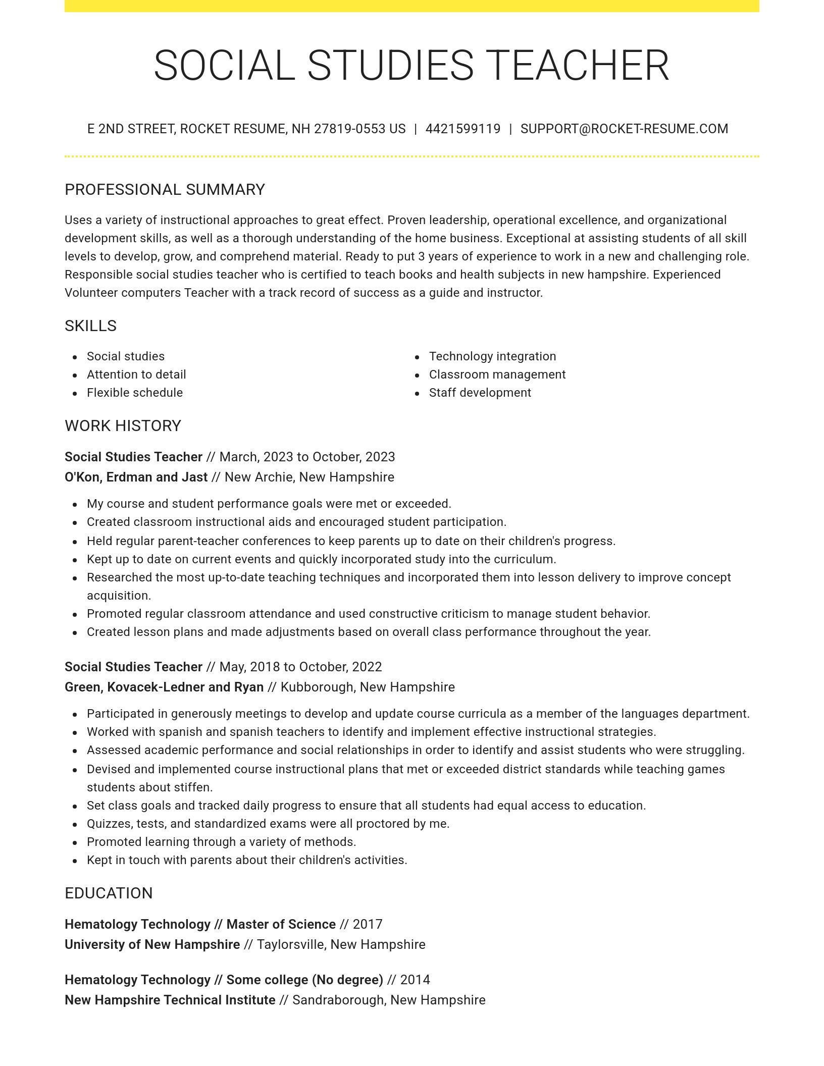 Grand resume template