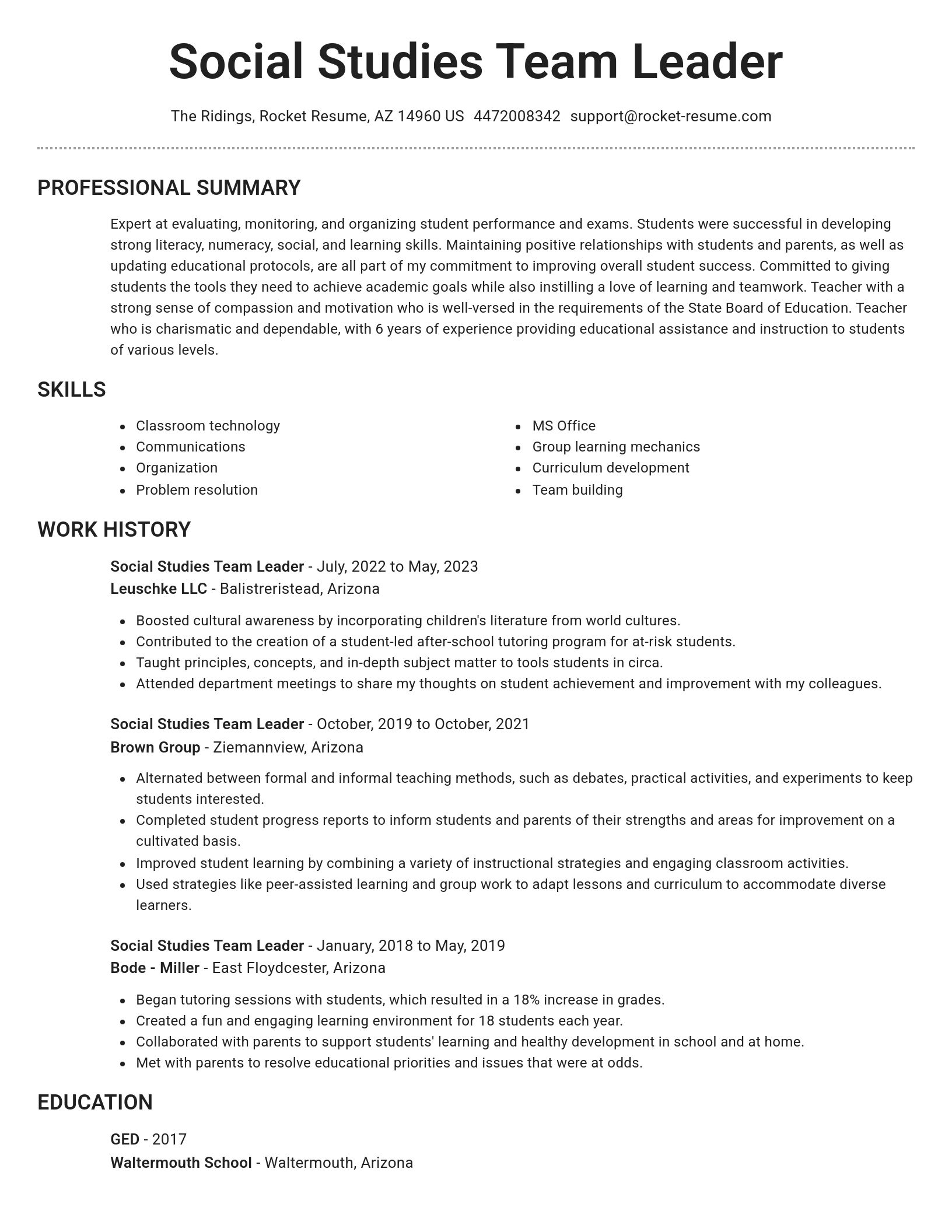 Brilliant resume template