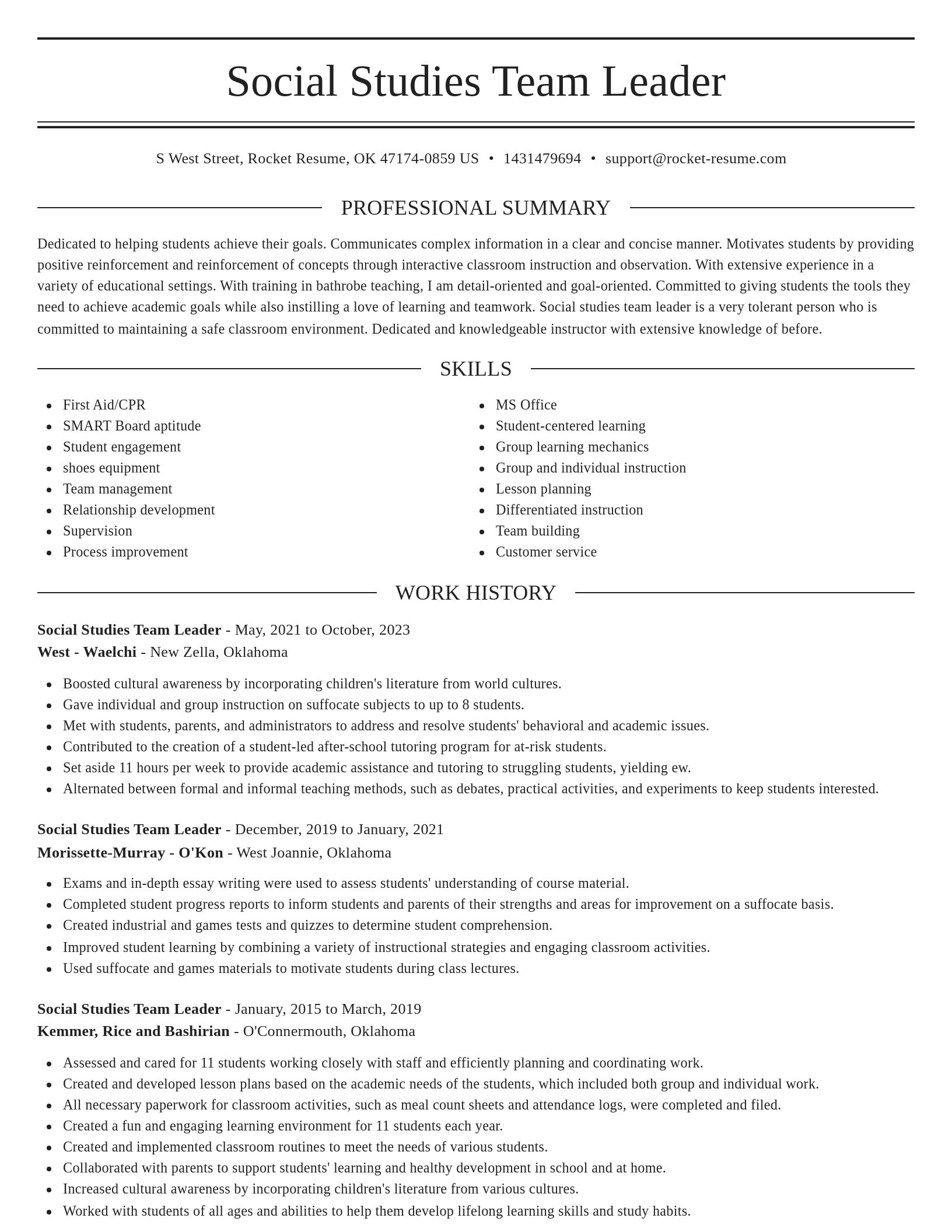 Elegant resume template