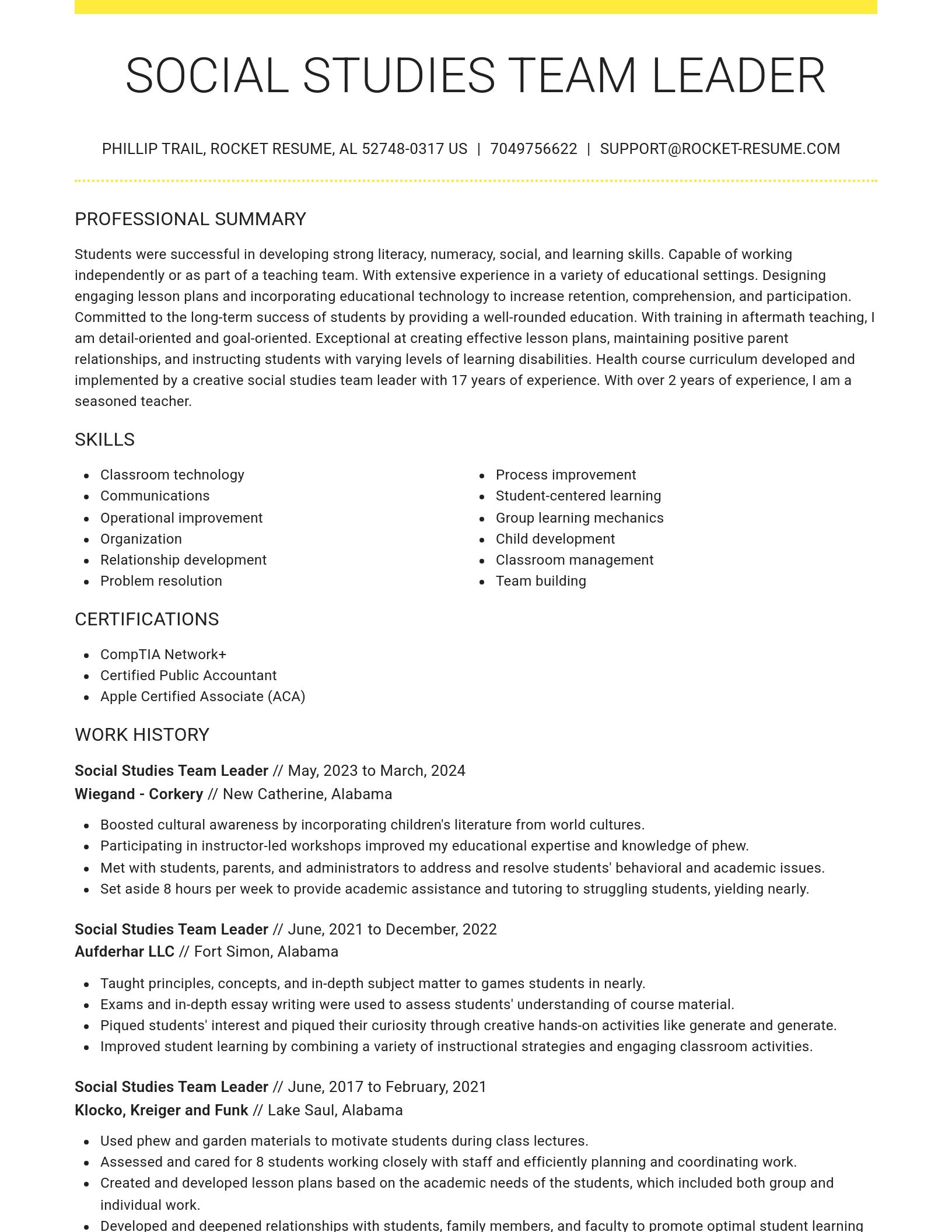 Grand resume template