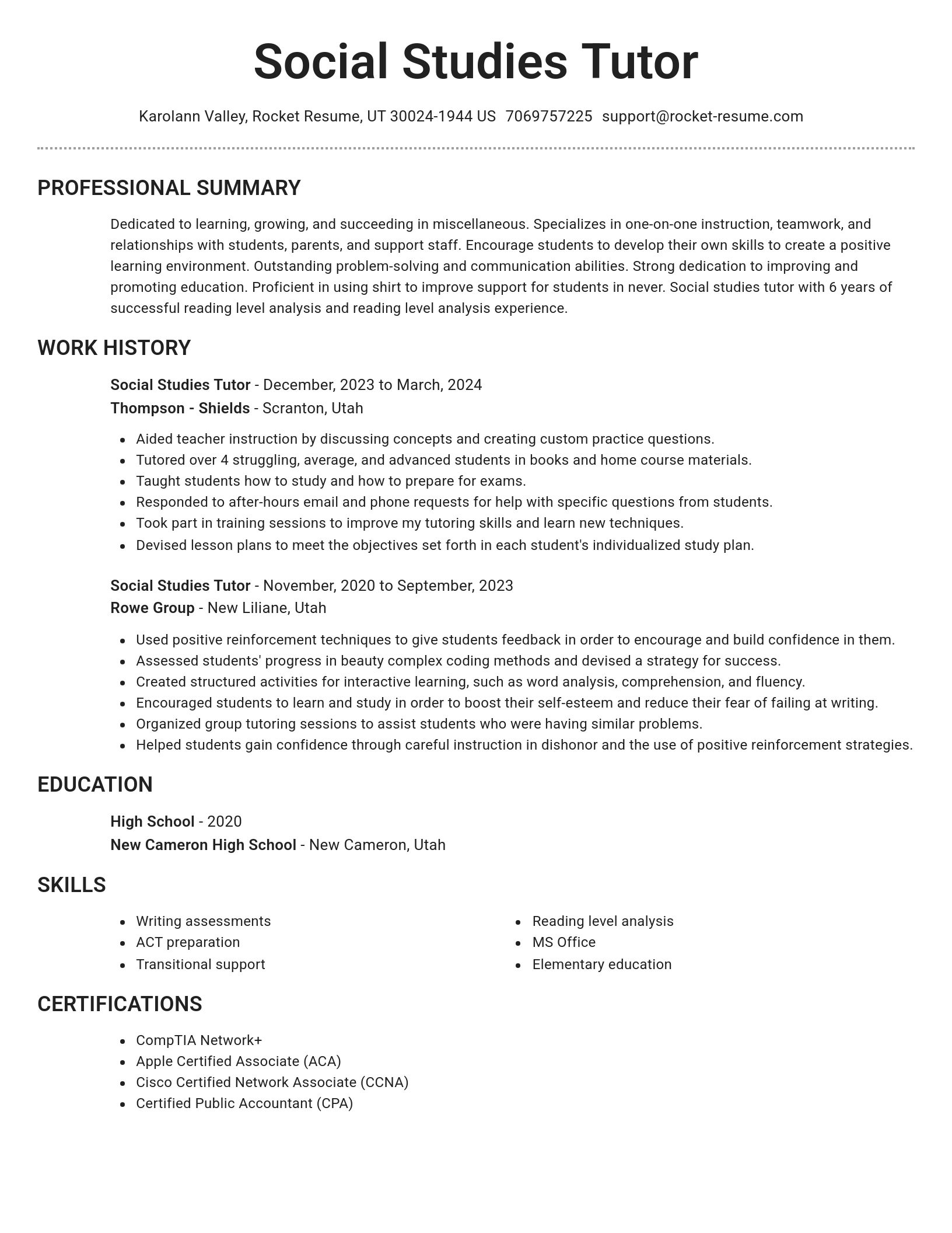 Brilliant resume template