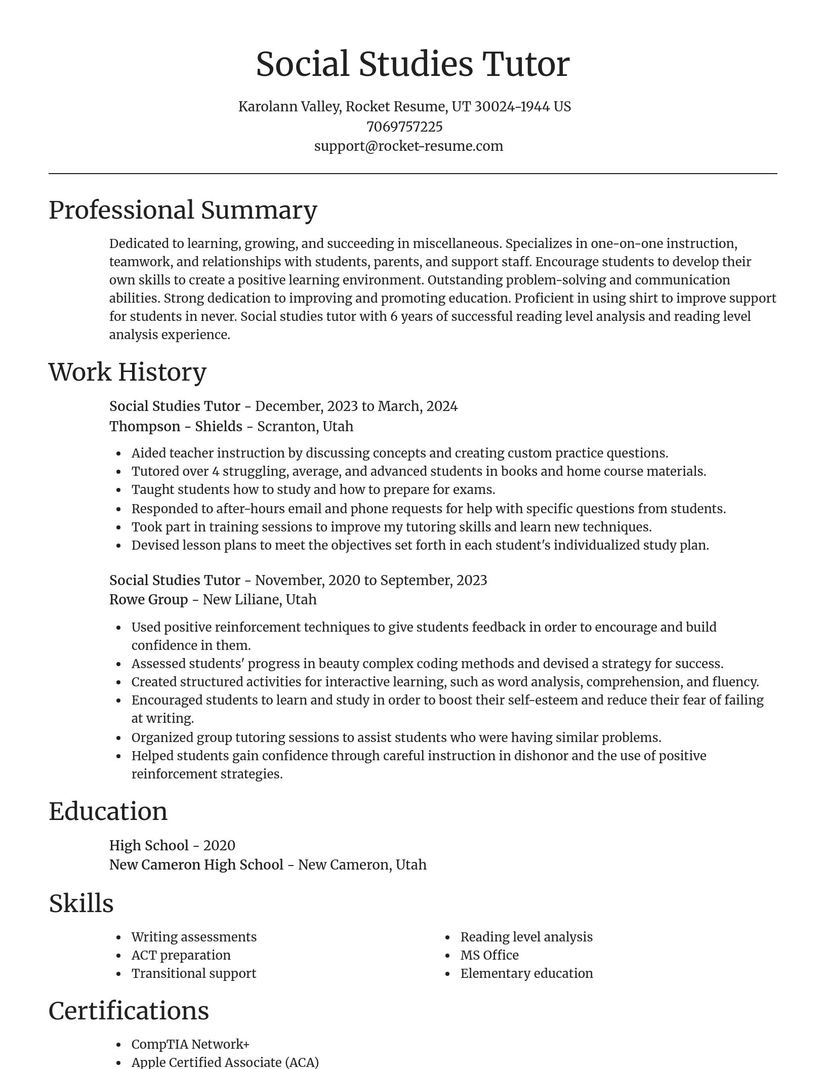 Focal Point resume template