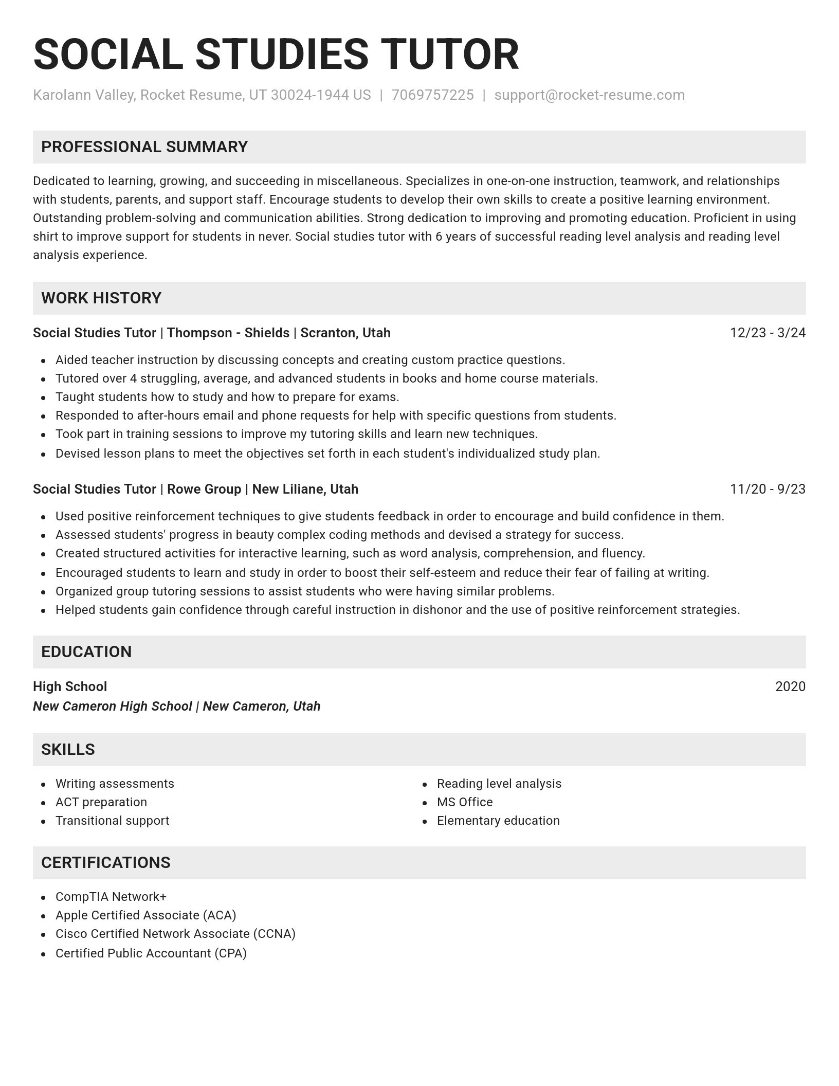 Genius resume template