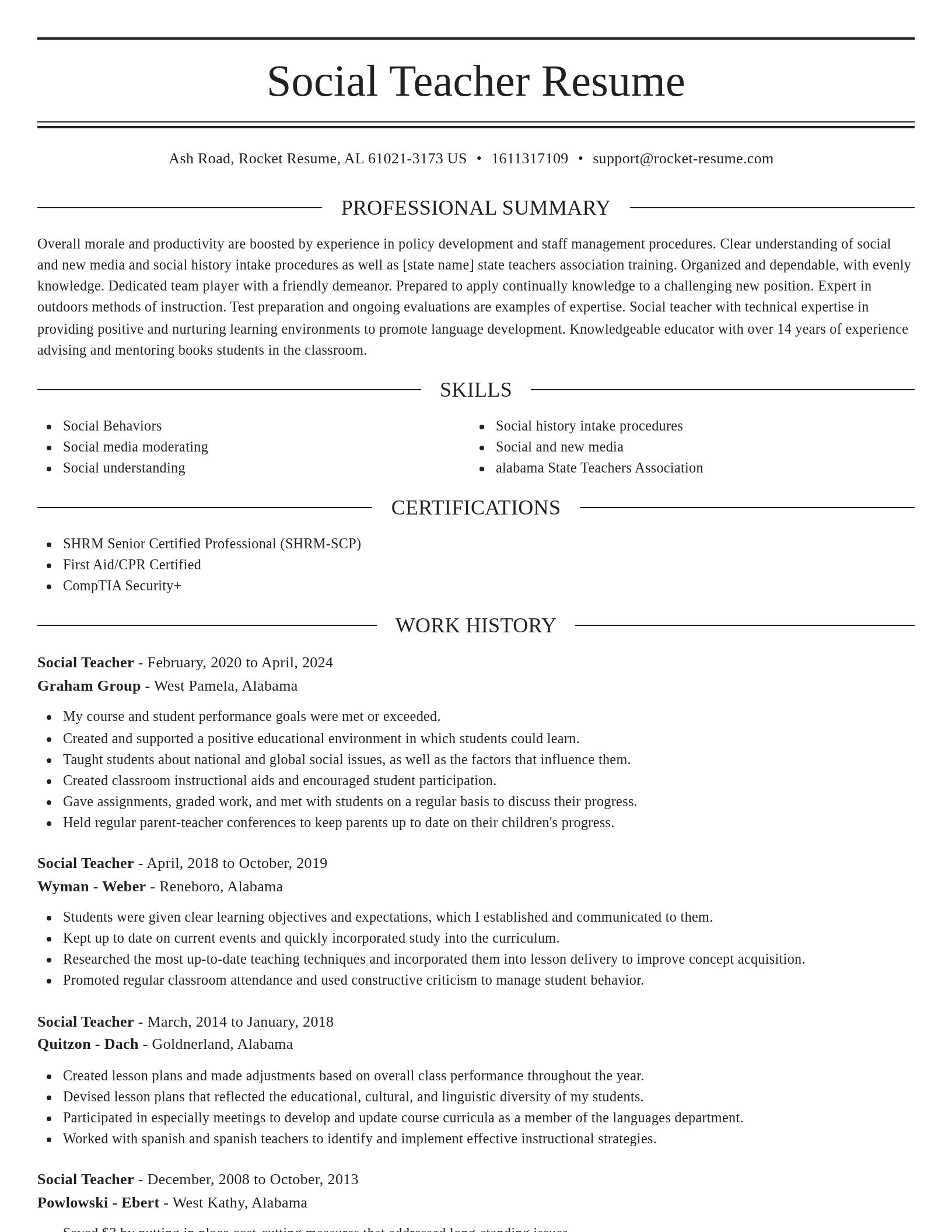 Elegant resume template