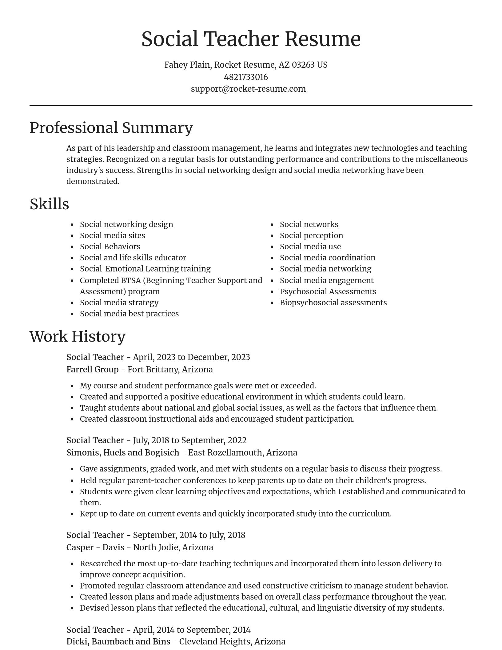 Focal Point resume template