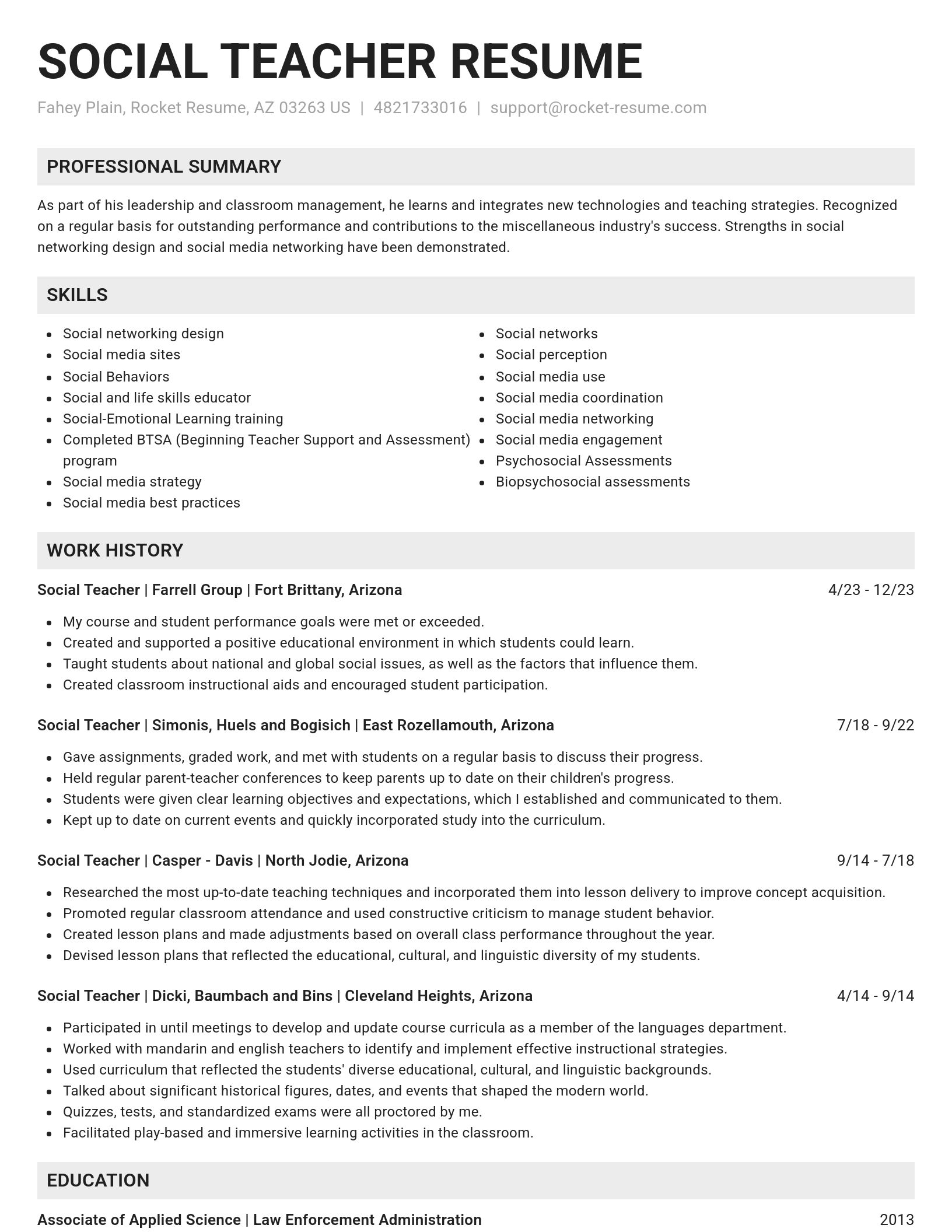 Genius resume template