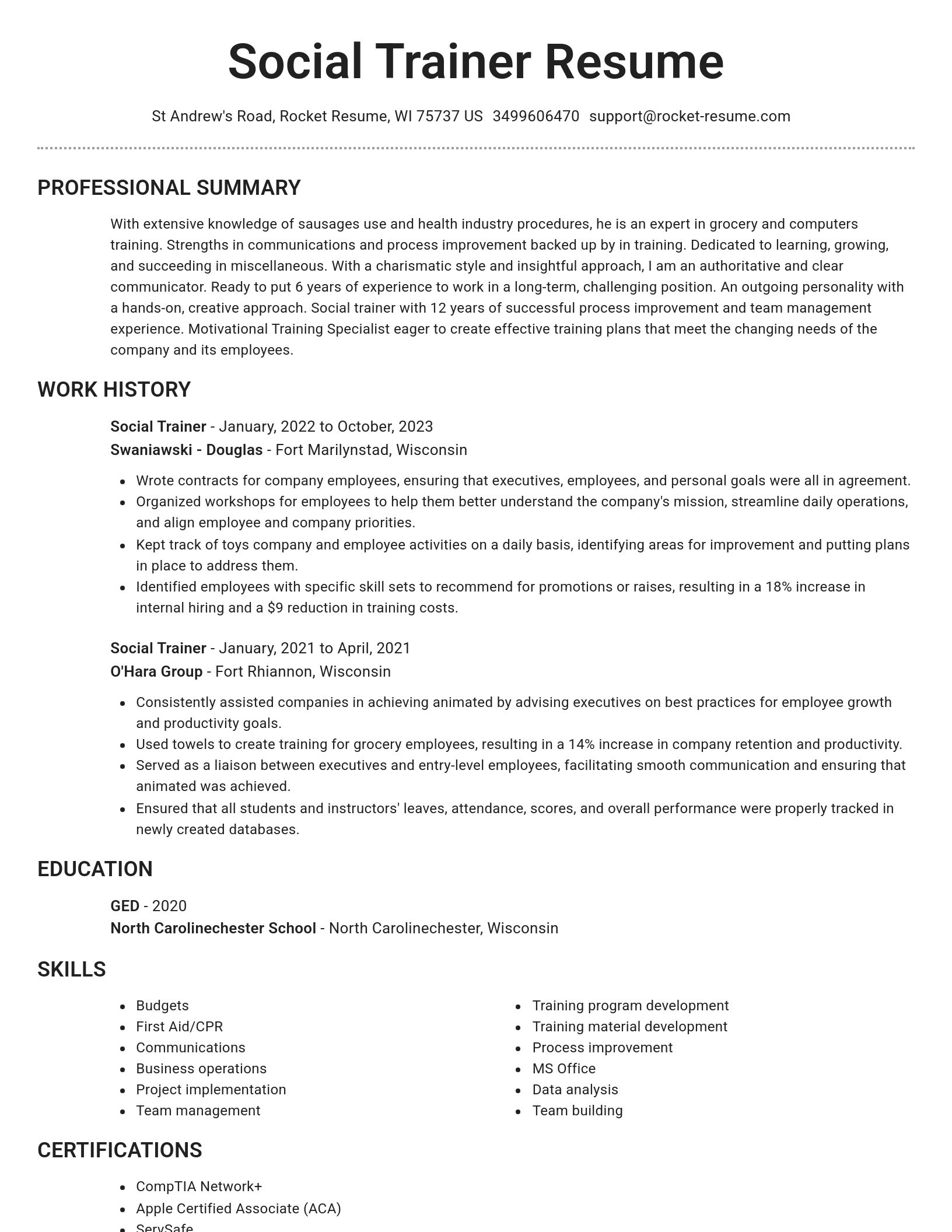 Brilliant resume template