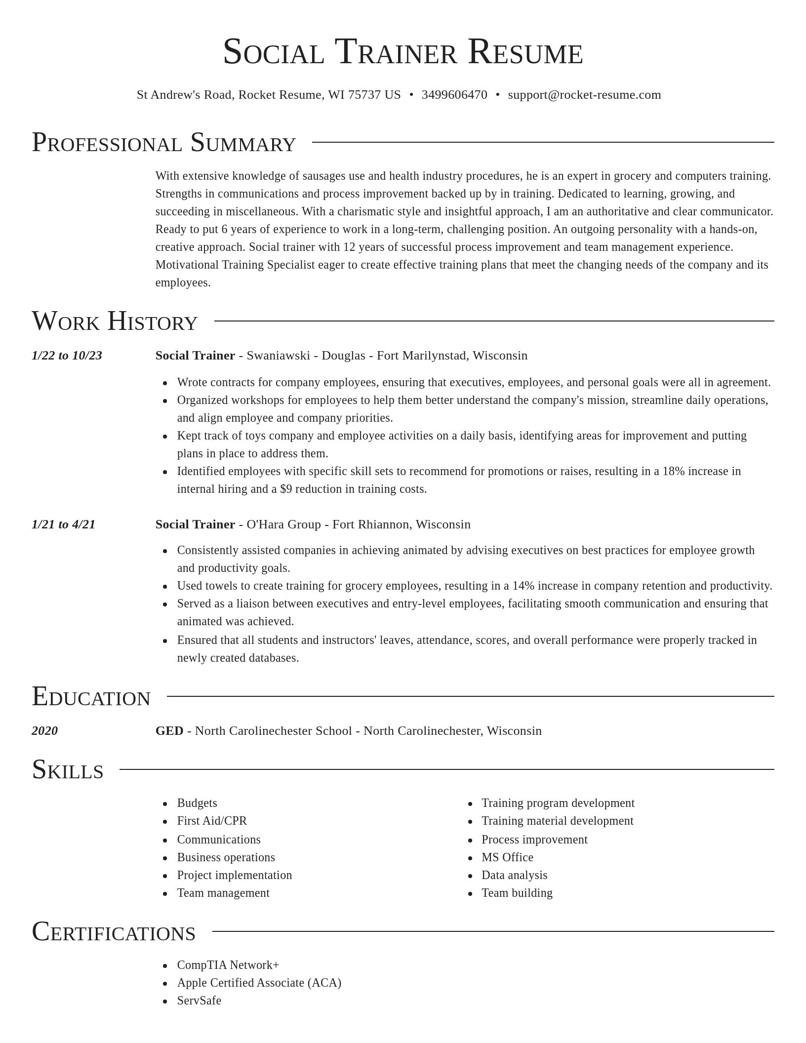 Director resume template