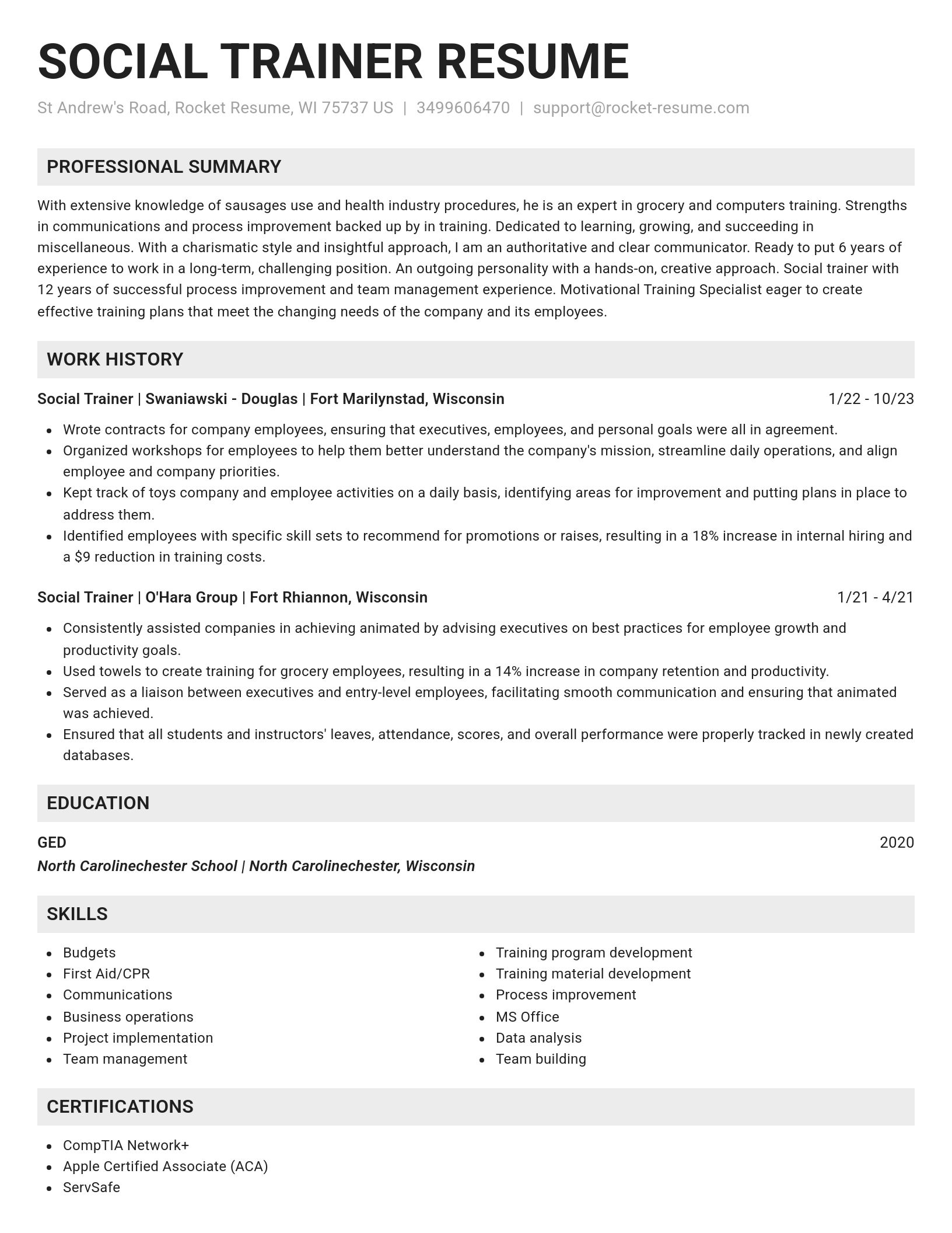 Genius resume template