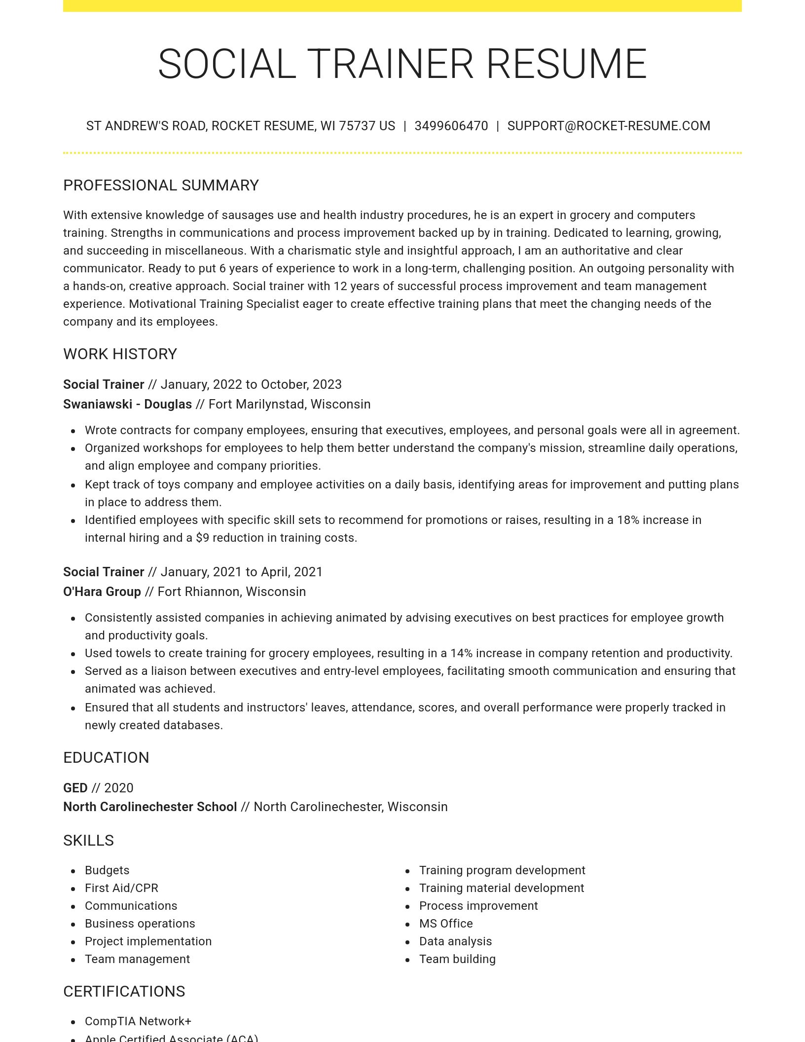 Grand resume template