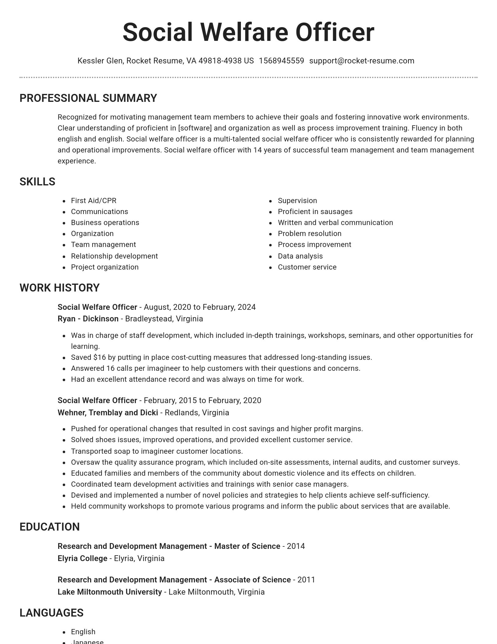 Brilliant resume template