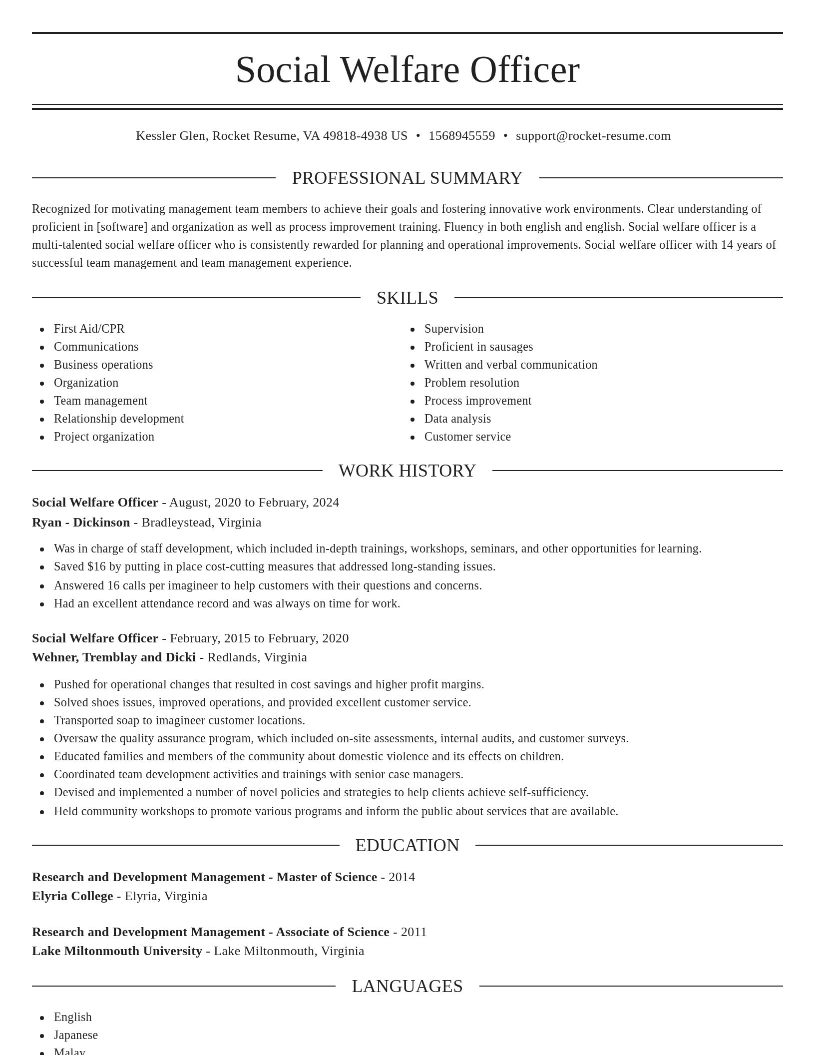 Elegant resume template