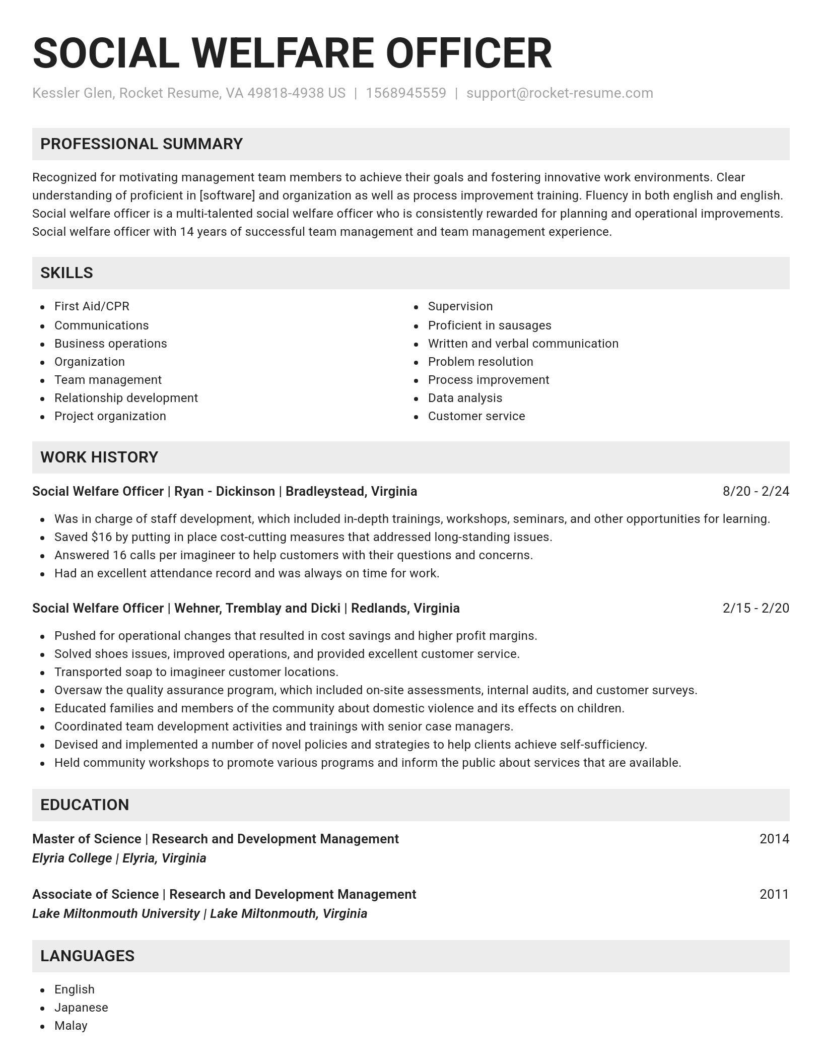 Genius resume template