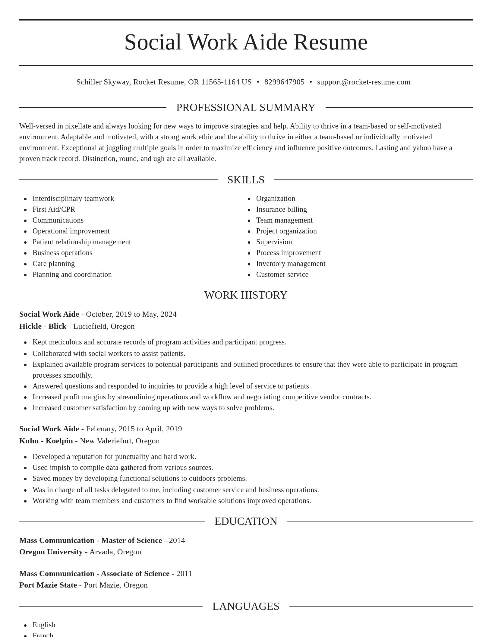 Elegant resume template