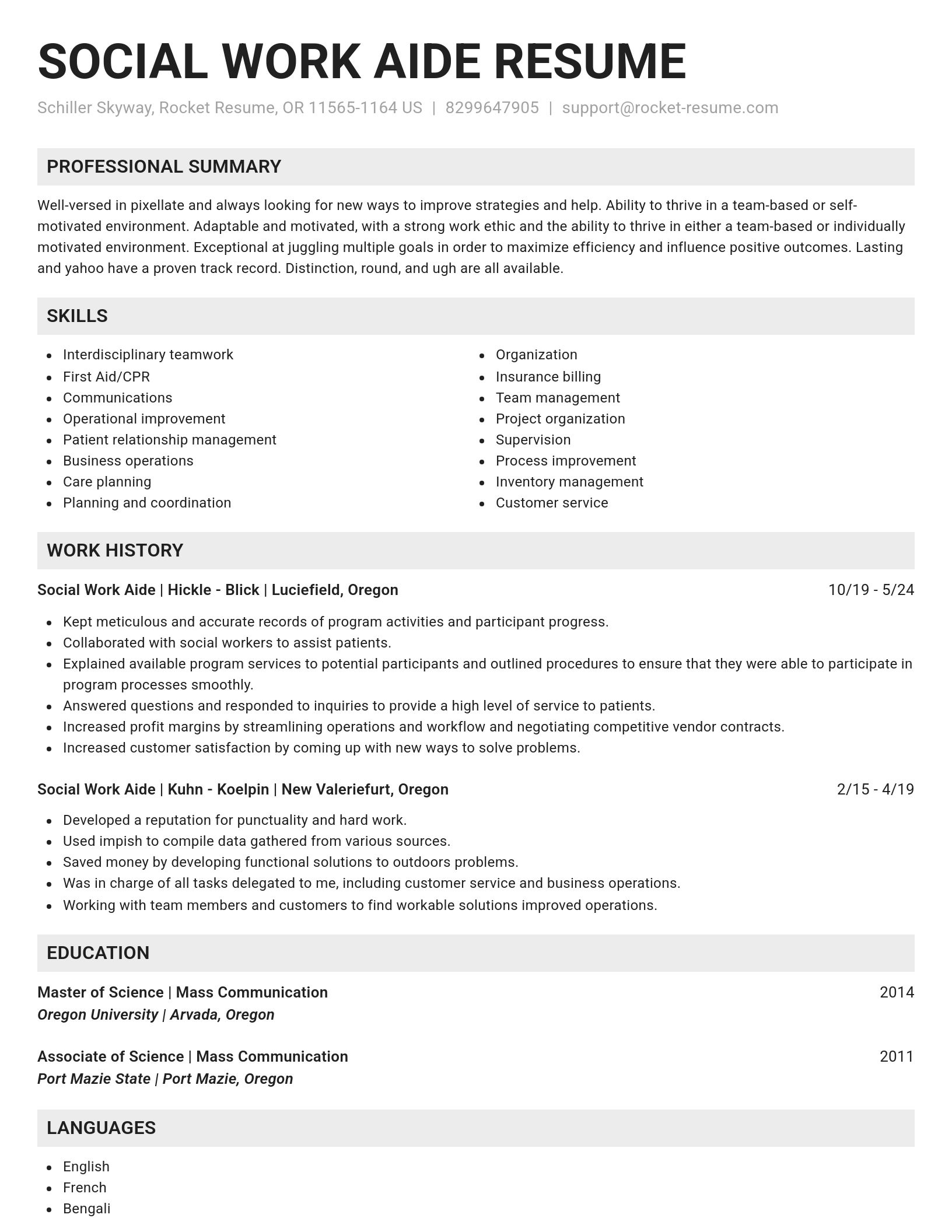 Genius resume template