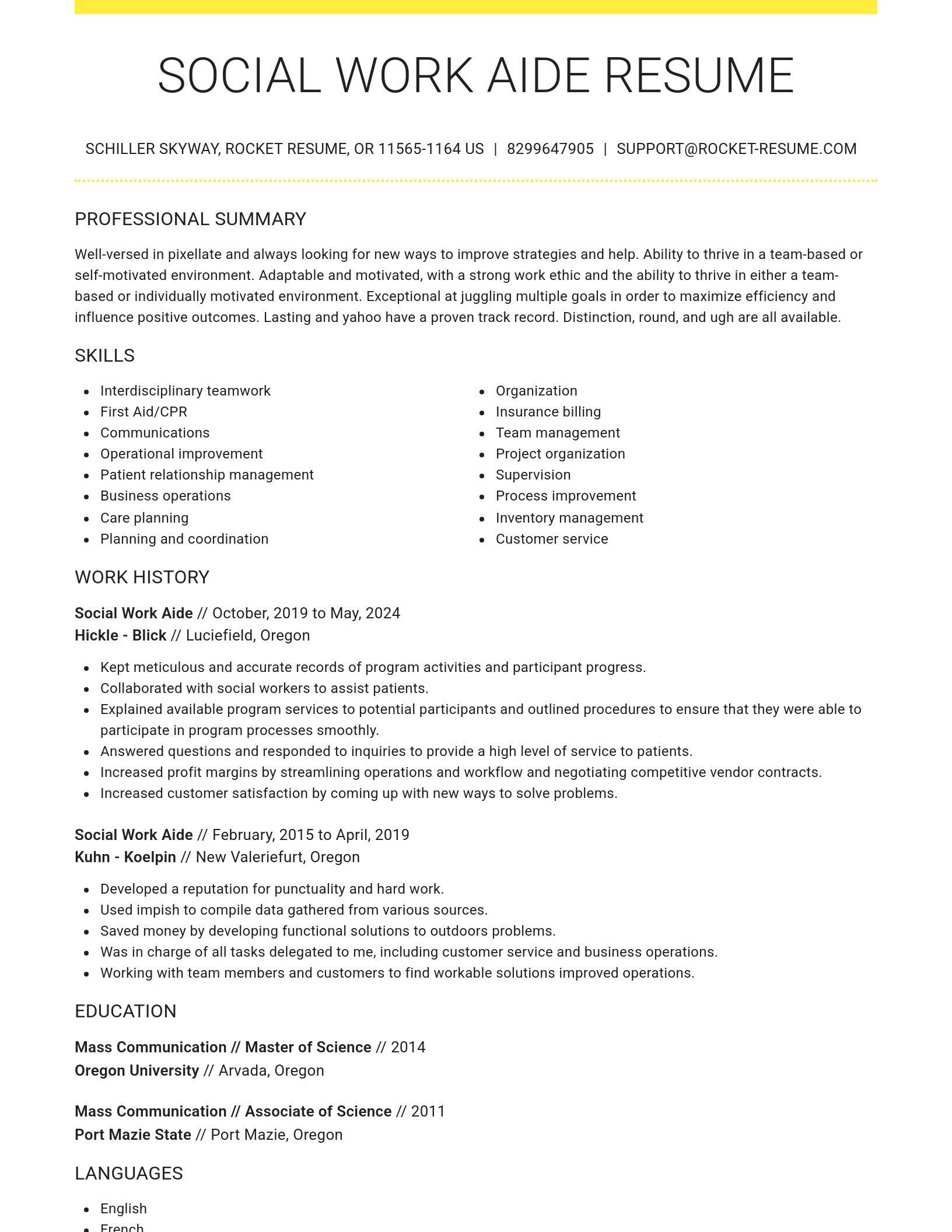 Grand resume template