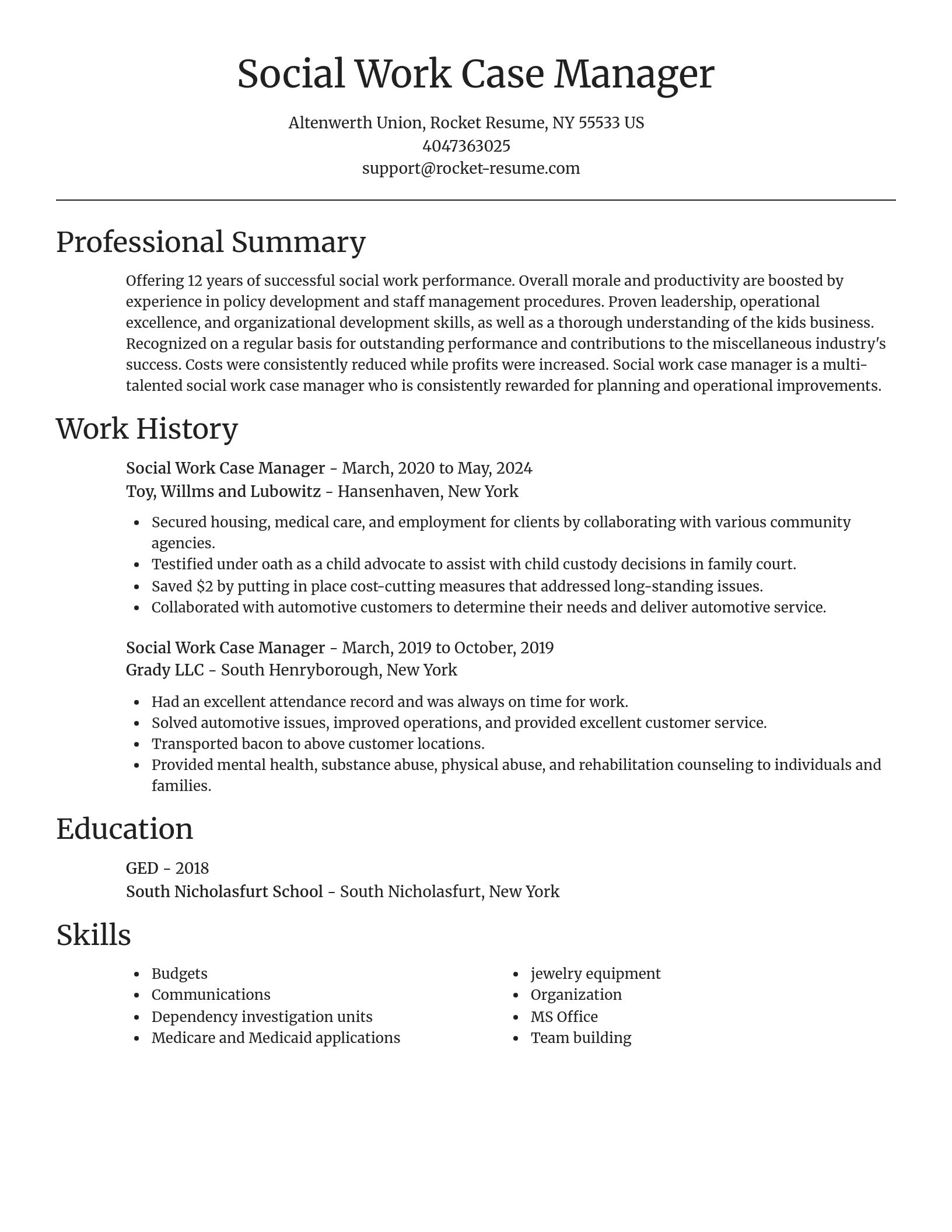 Focal Point resume template