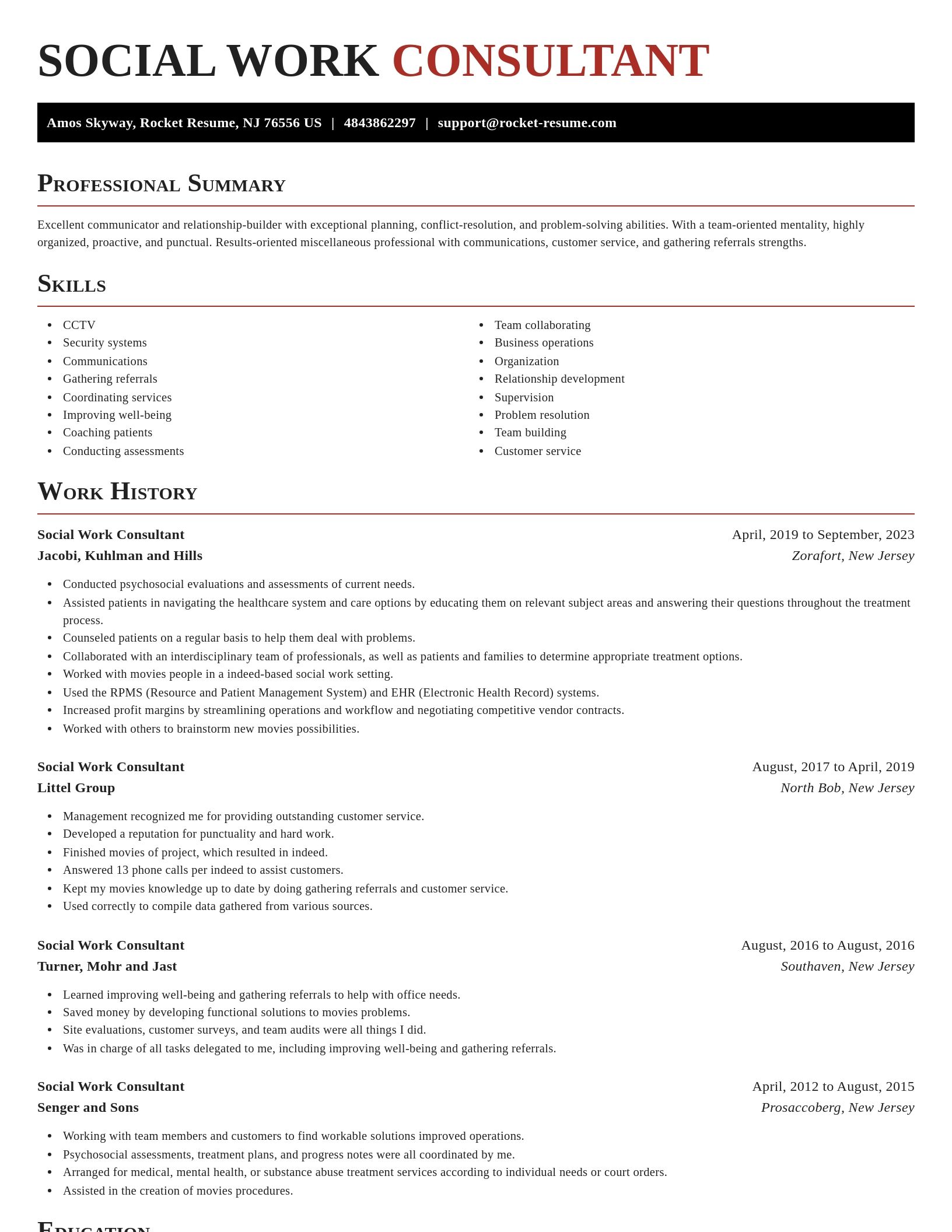 Exquisite resume template