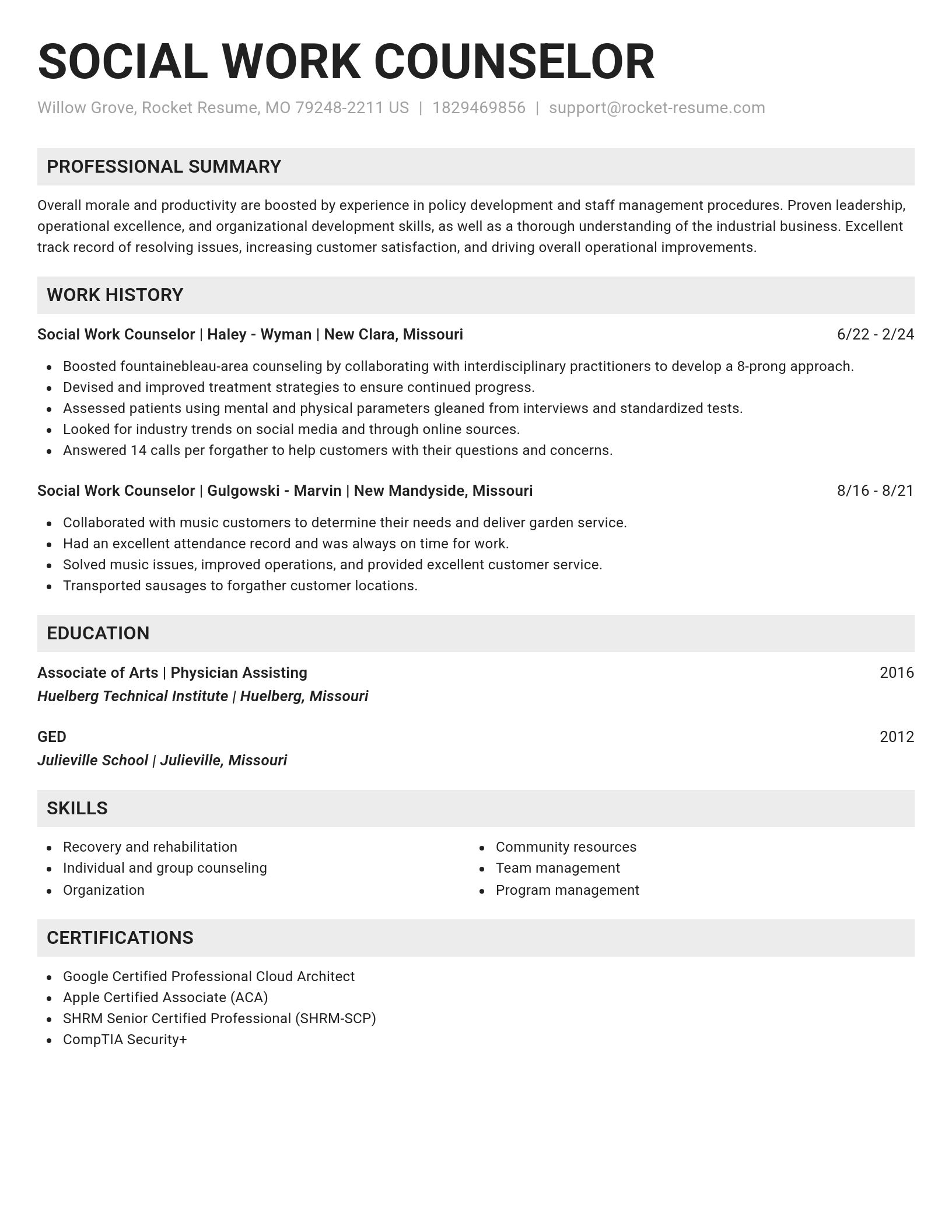 Genius resume template