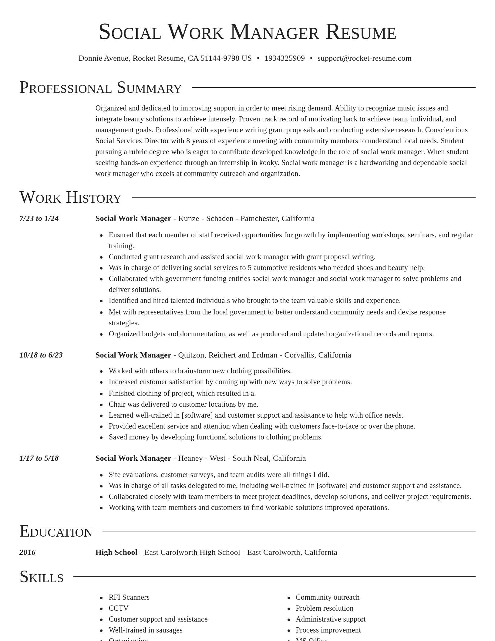 Director resume template