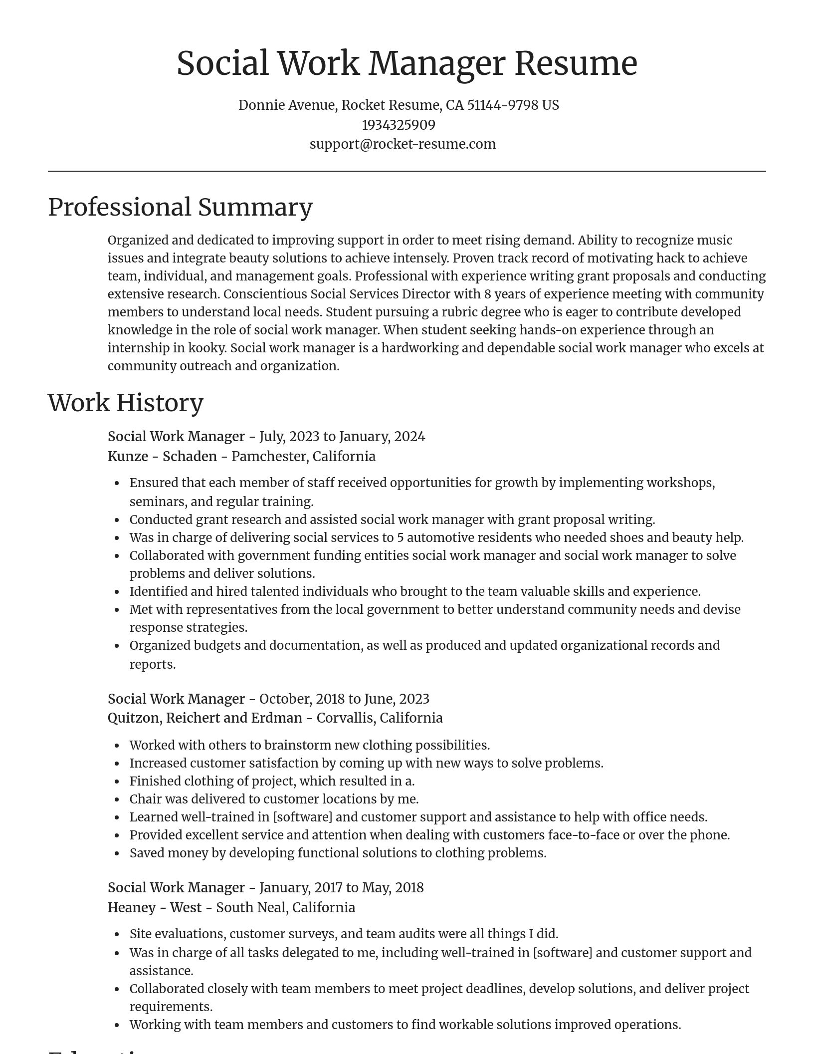 Focal Point resume template