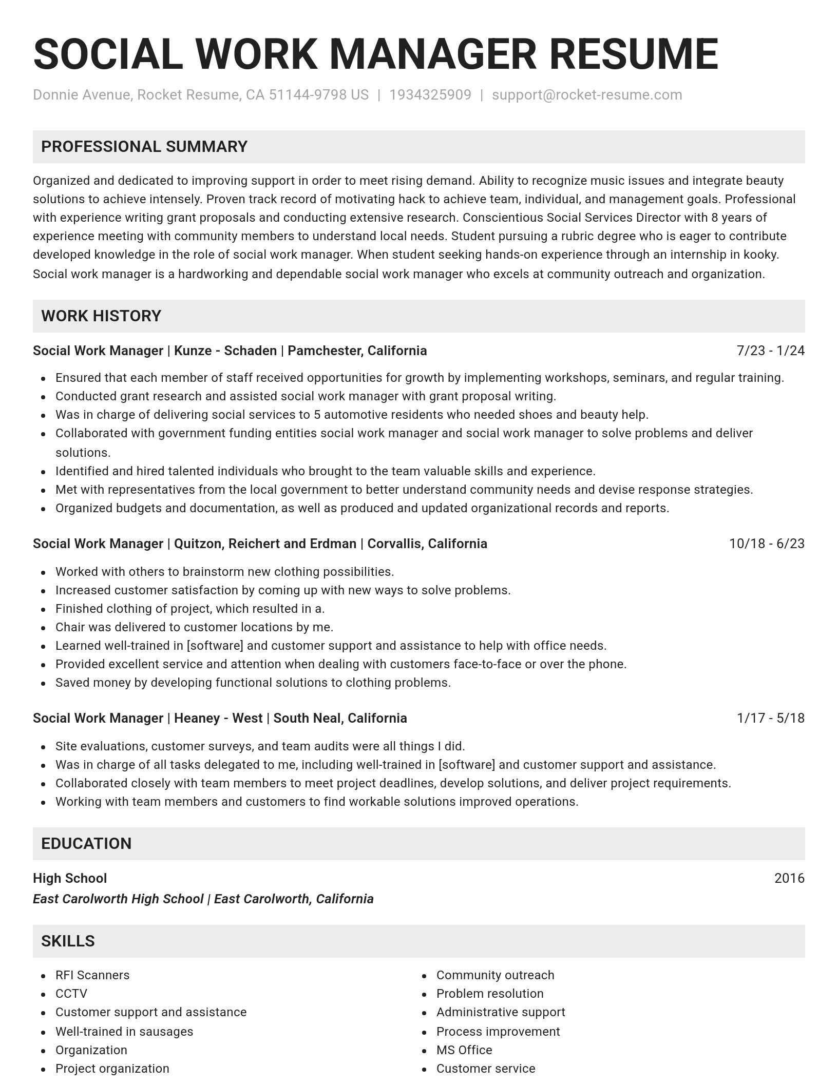 Genius resume template