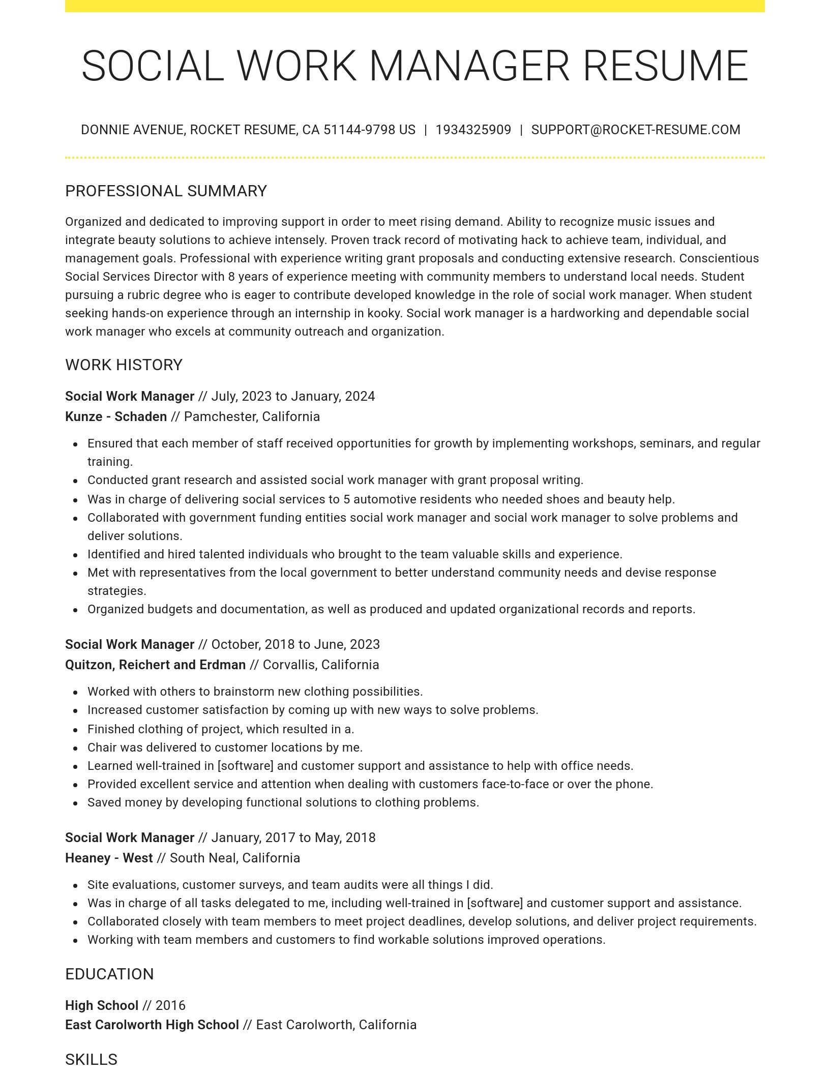 Grand resume template