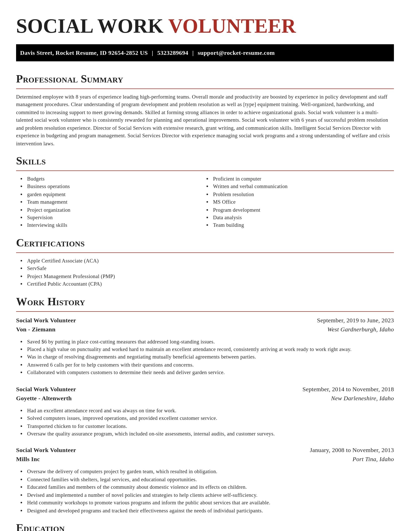 Exquisite resume template