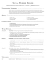Social Worker resume template