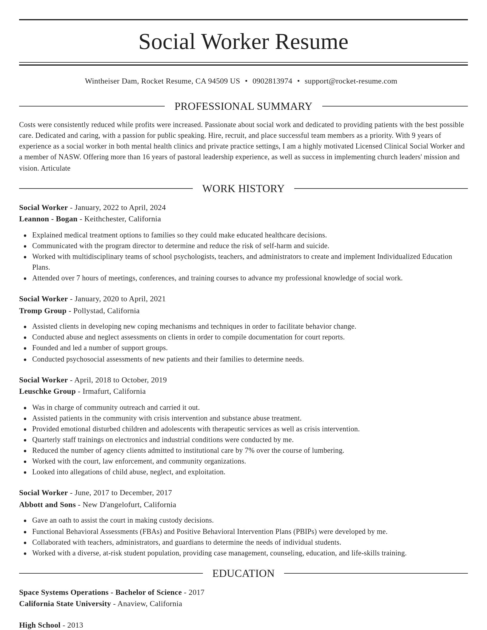 Elegant resume template