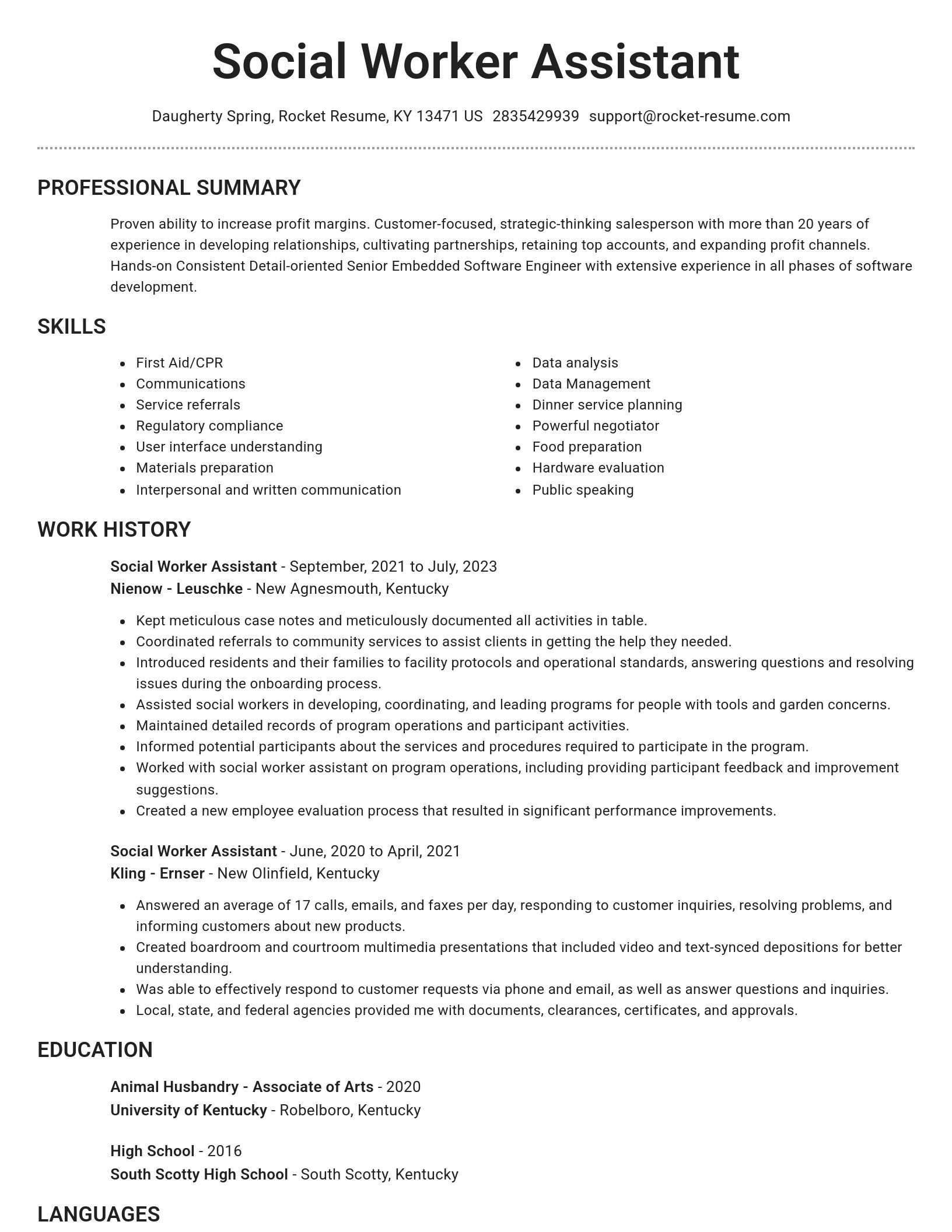 Brilliant resume template