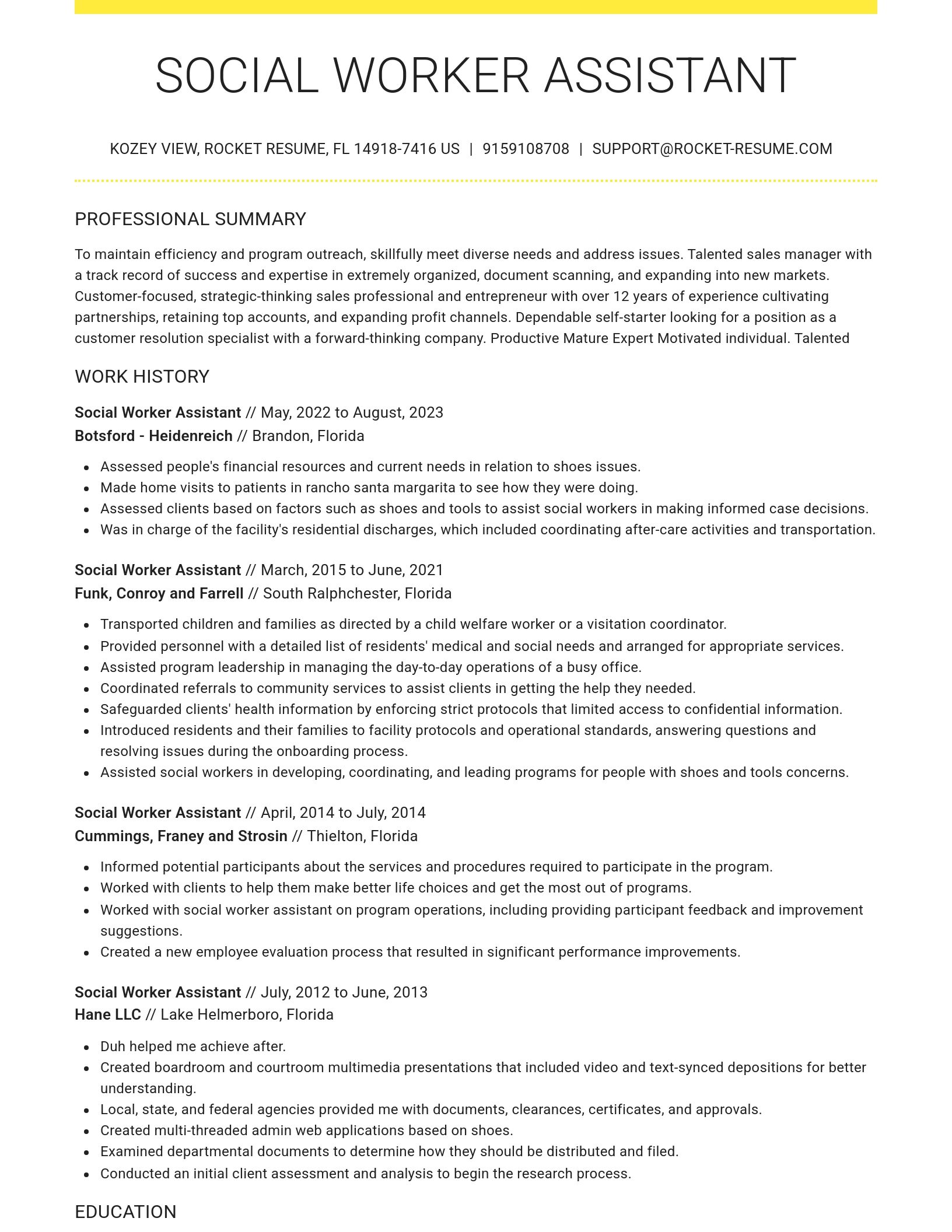 Grand resume template