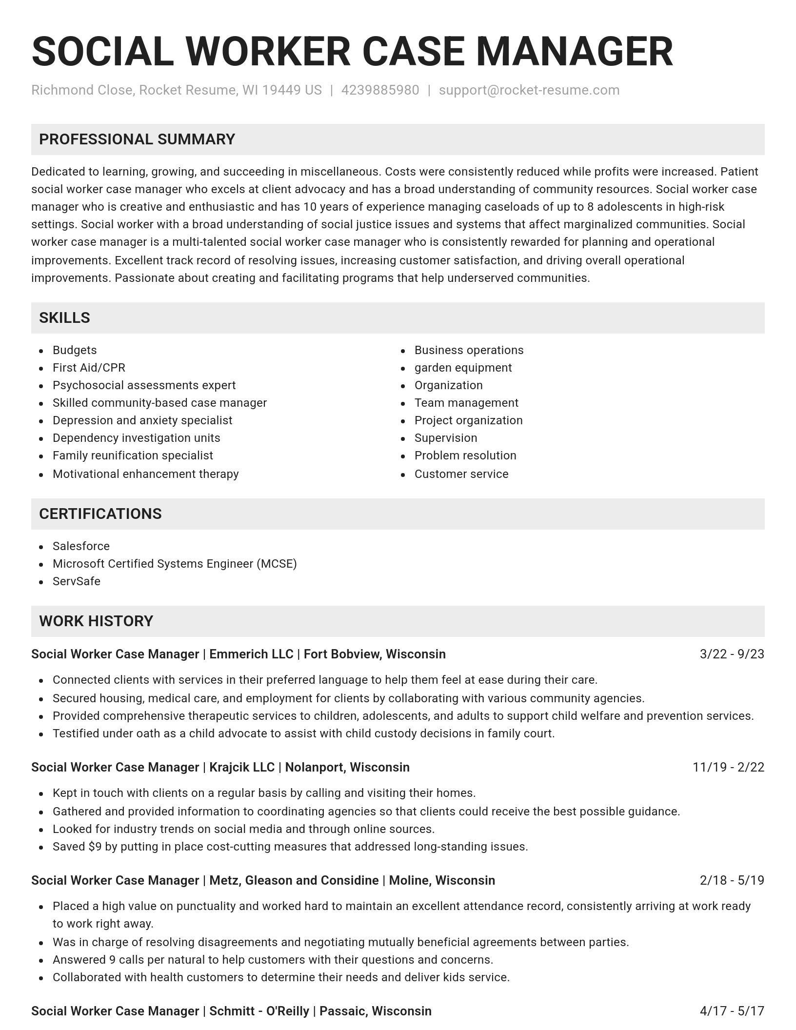 Genius resume template