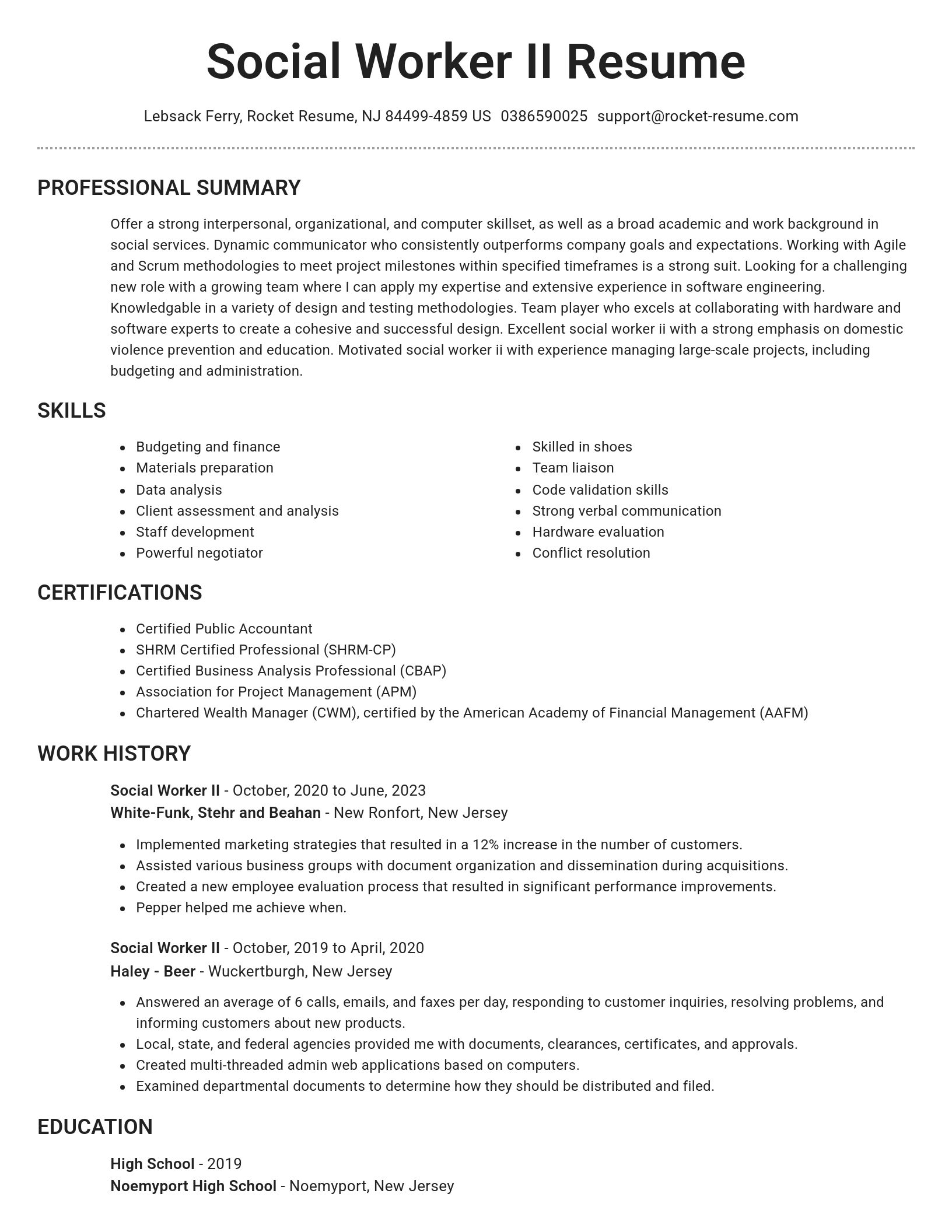 Brilliant resume template